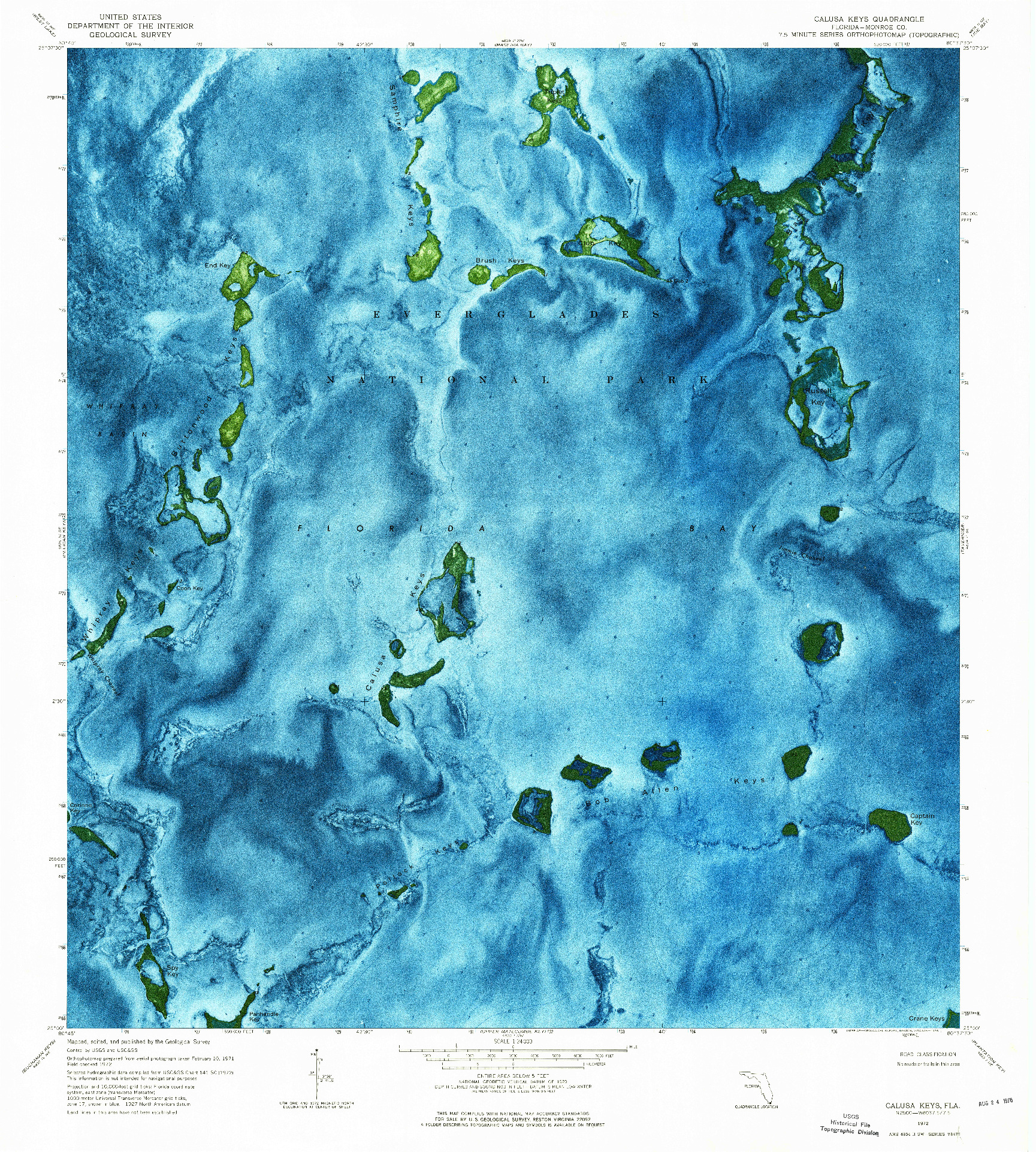 USGS 1:24000-SCALE QUADRANGLE FOR CALUSA KEYS, FL 1972