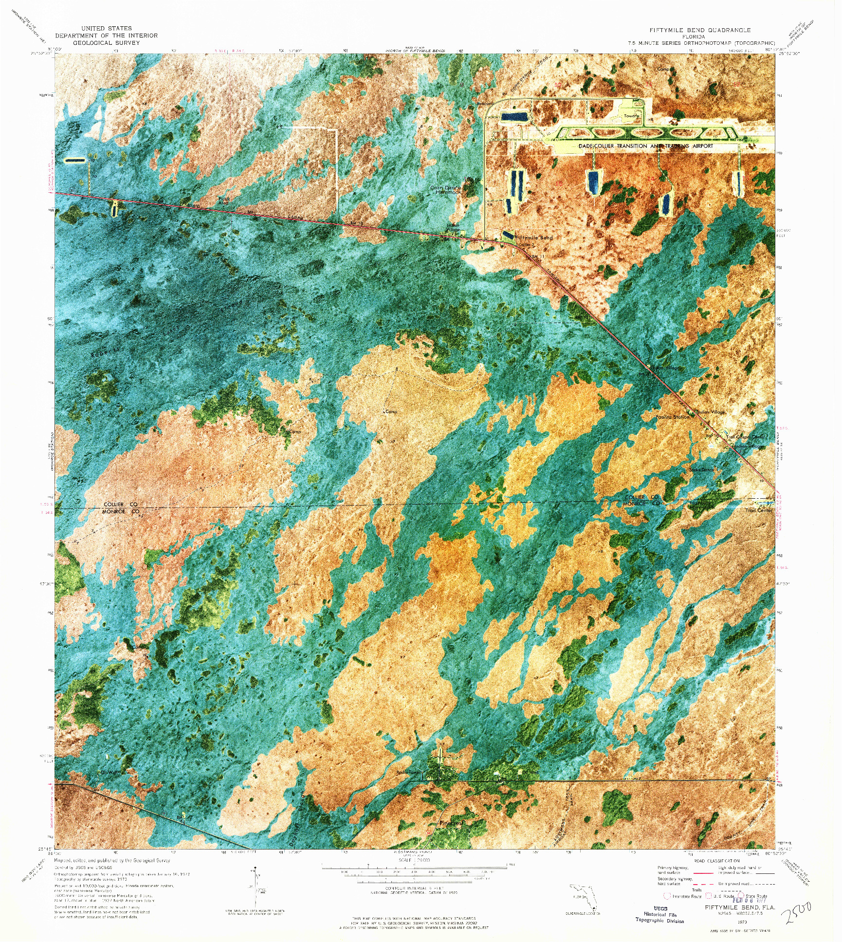 USGS 1:24000-SCALE QUADRANGLE FOR FIFTYMILE BEND, FL 1973