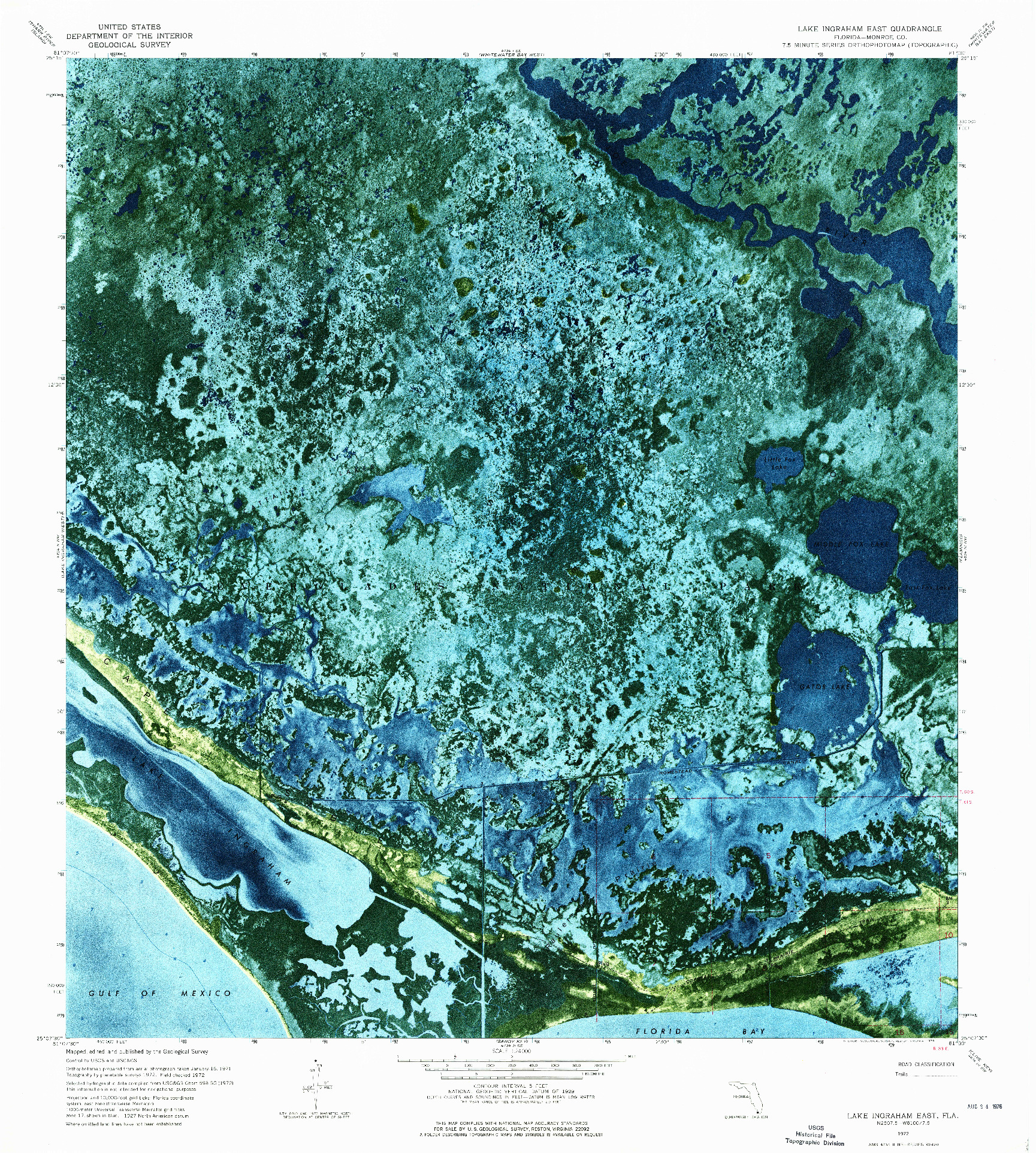 USGS 1:24000-SCALE QUADRANGLE FOR LAKE INGRAHAM EAST, FL 1972