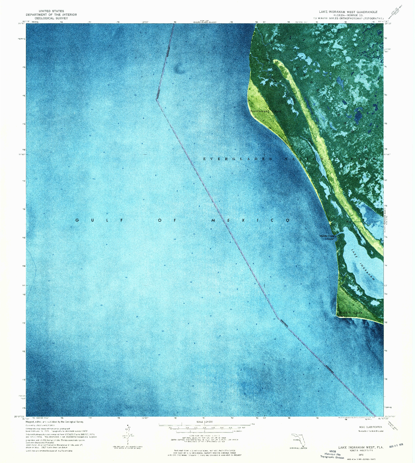 USGS 1:24000-SCALE QUADRANGLE FOR LAKE INGRAHAM WEST, FL 1972