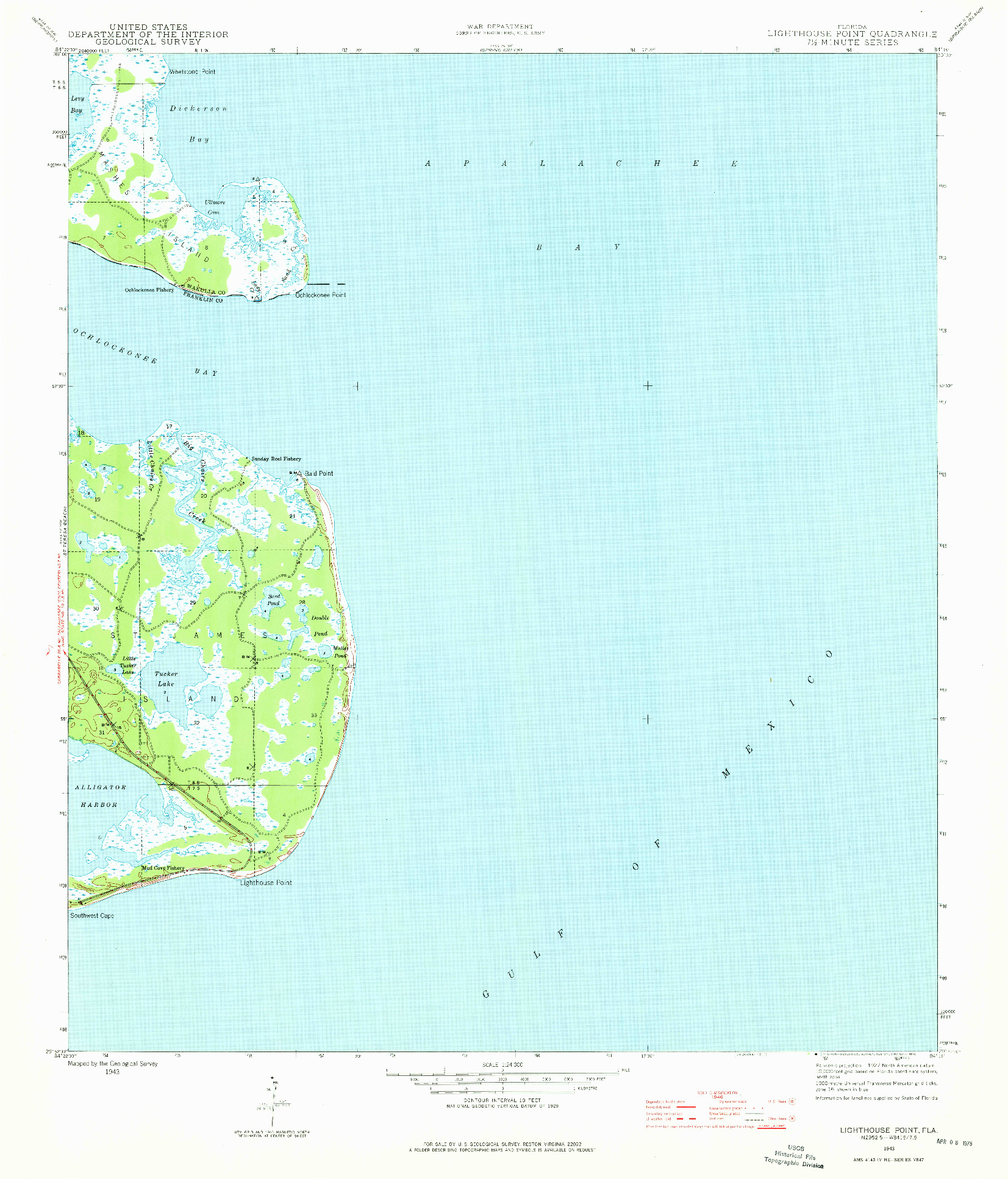 USGS 1:24000-SCALE QUADRANGLE FOR LIGHTHOUSE POINT, FL 1943