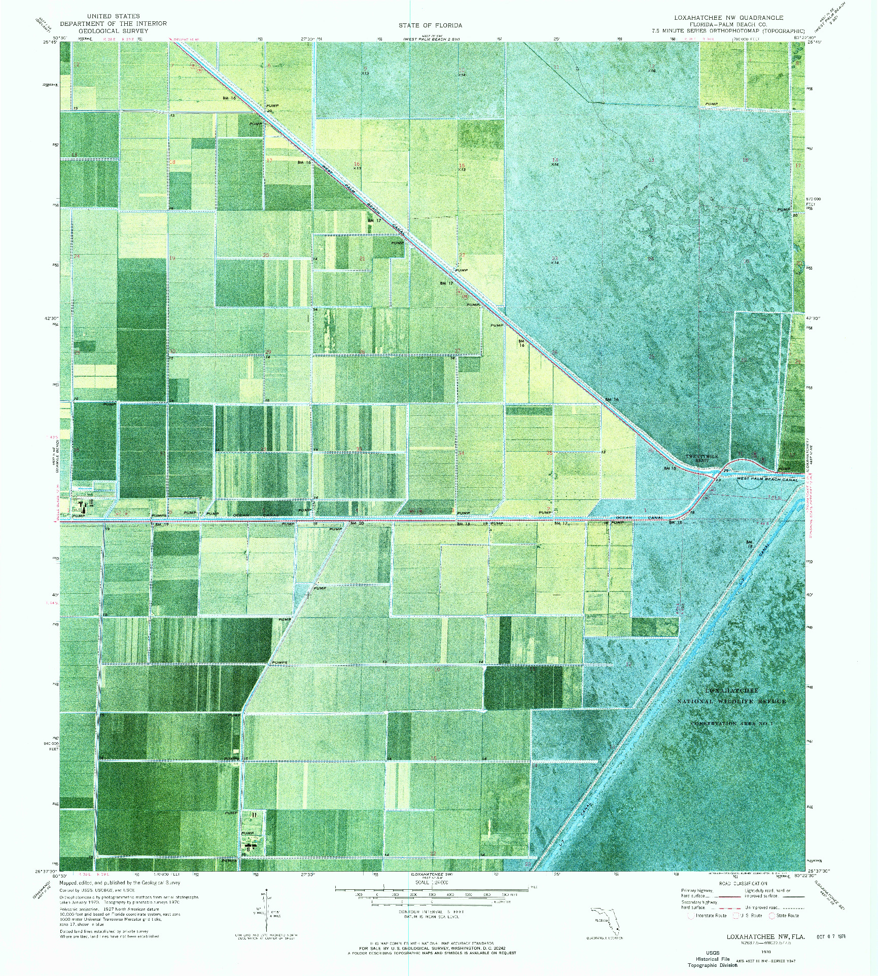 USGS 1:24000-SCALE QUADRANGLE FOR LOXAHATCHEE NW, FL 1970