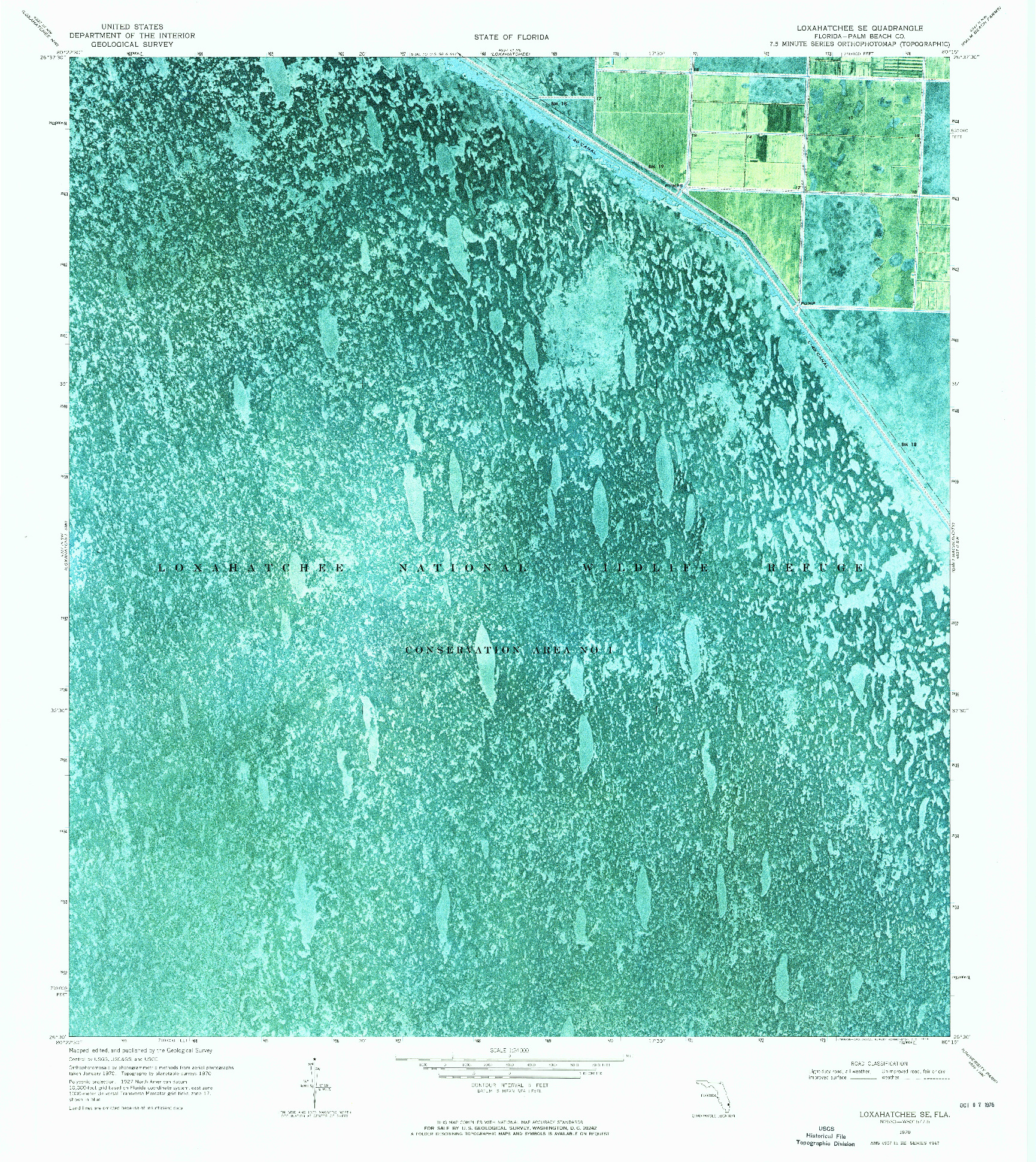 USGS 1:24000-SCALE QUADRANGLE FOR LOXAHATCHEE SE, FL 1970