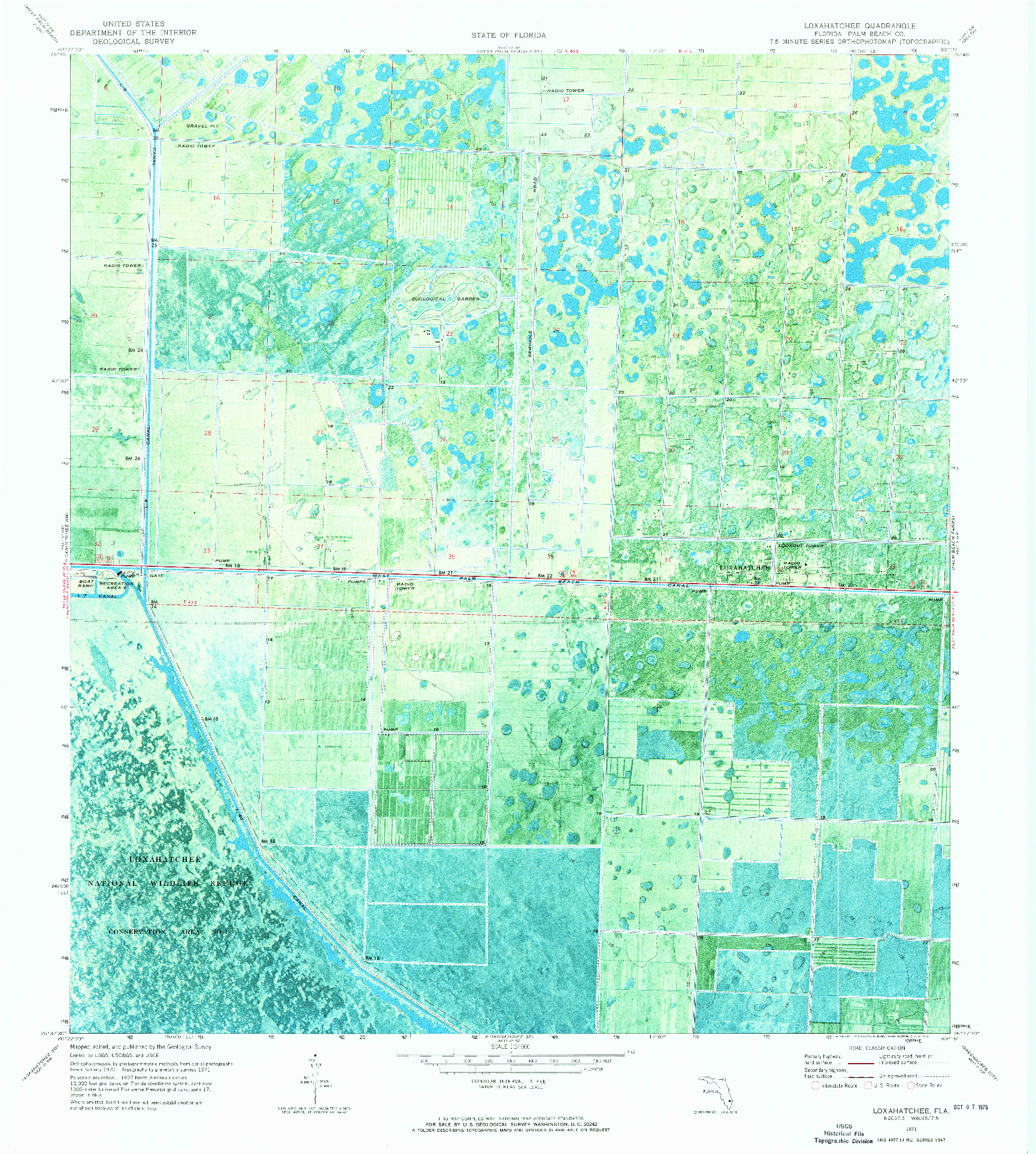 USGS 1:24000-SCALE QUADRANGLE FOR LOXAHATCHEE, FL 1971