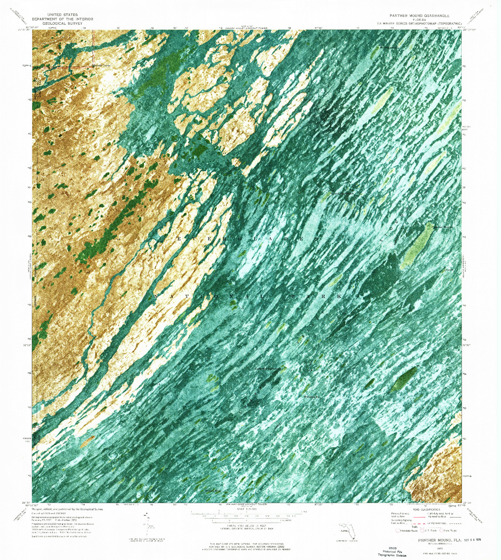 USGS 1:24000-SCALE QUADRANGLE FOR PANTHER MOUND, FL 1972
