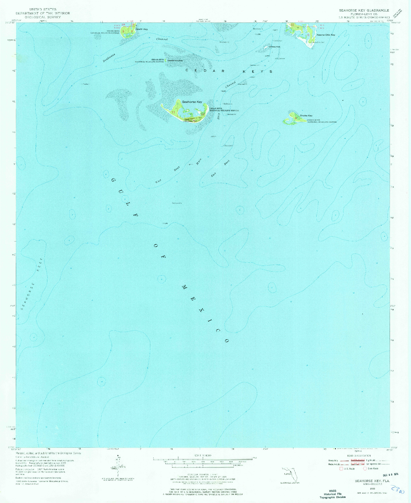 USGS 1:24000-SCALE QUADRANGLE FOR SEAHORSE KEY, FL 1955