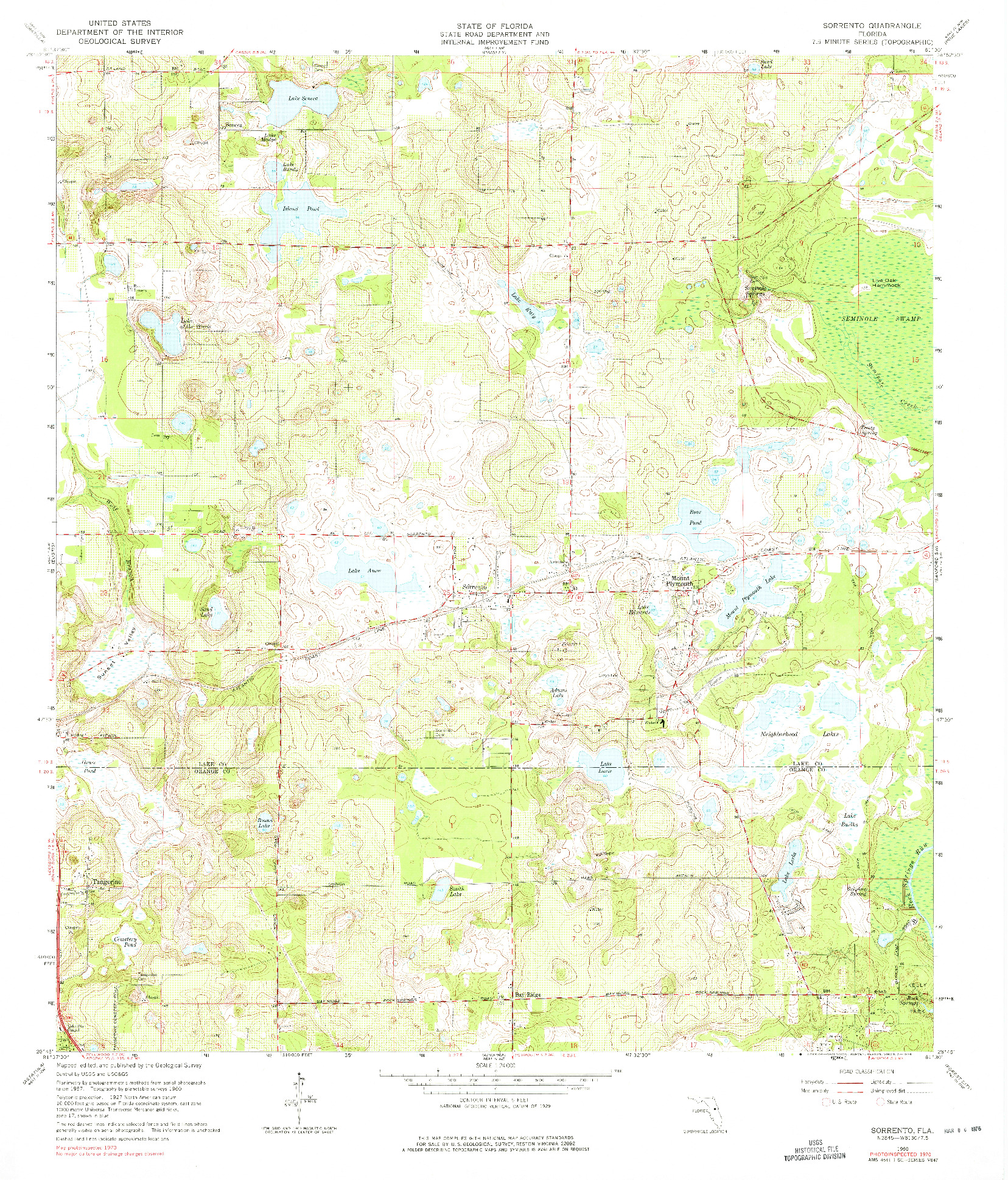 USGS 1:24000-SCALE QUADRANGLE FOR SORRENTO, FL 1960