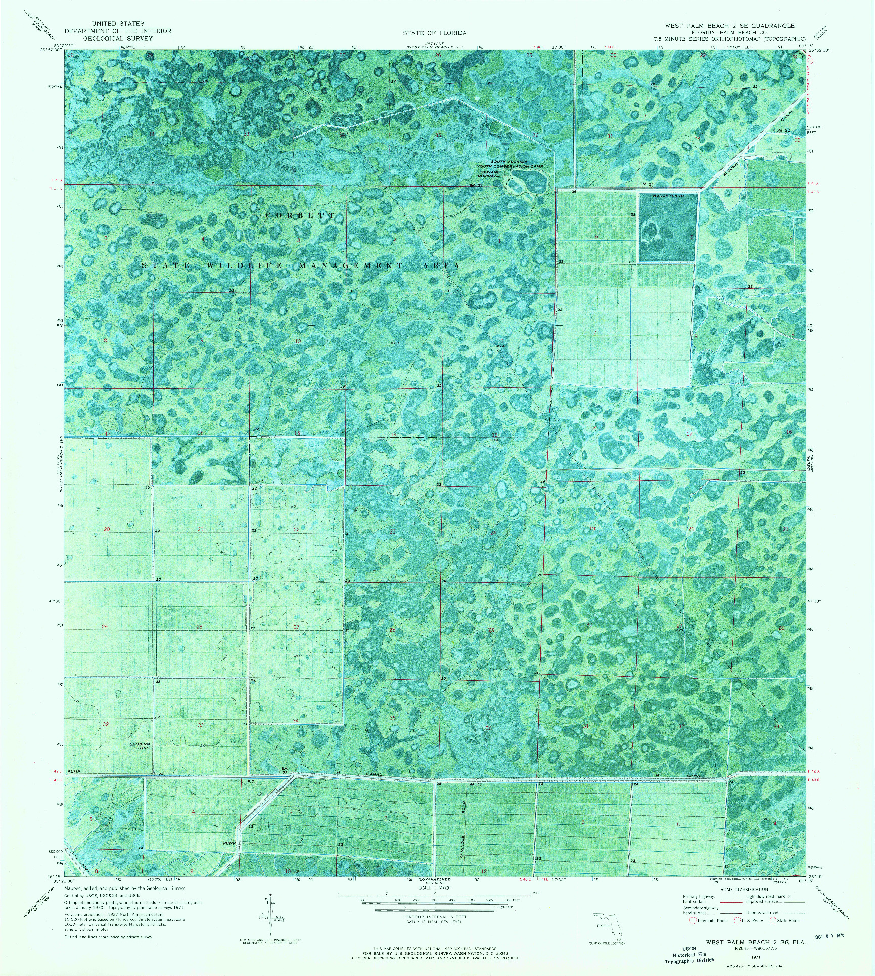 USGS 1:24000-SCALE QUADRANGLE FOR WEST PALM BEACH 2 SE, FL 1971