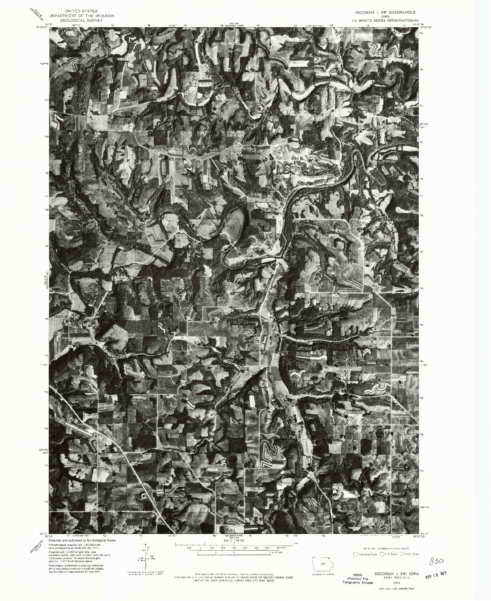 USGS 1:24000-SCALE QUADRANGLE FOR DECORAH 1 SW, IA 1975