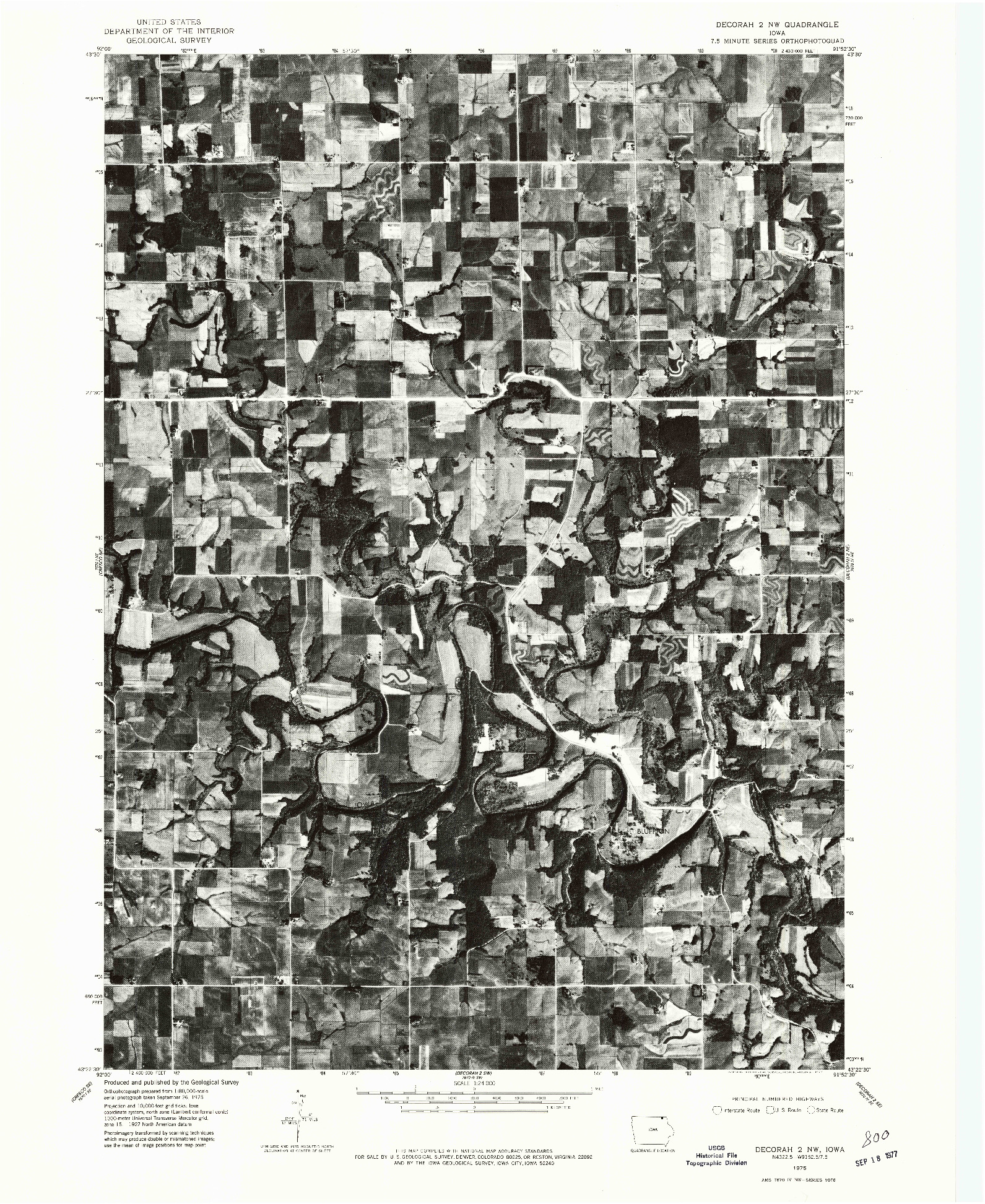 USGS 1:24000-SCALE QUADRANGLE FOR DECORAH 2 NW, IA 1975