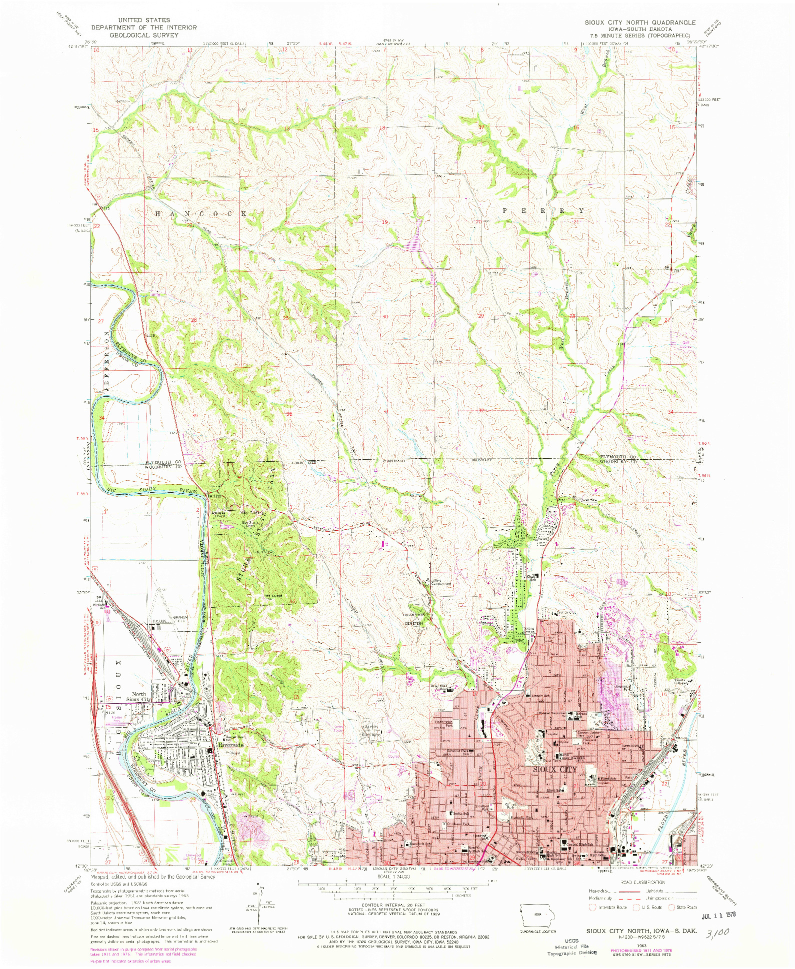 USGS 1:24000-SCALE QUADRANGLE FOR SIOUX CITY NORTH, IA 1963