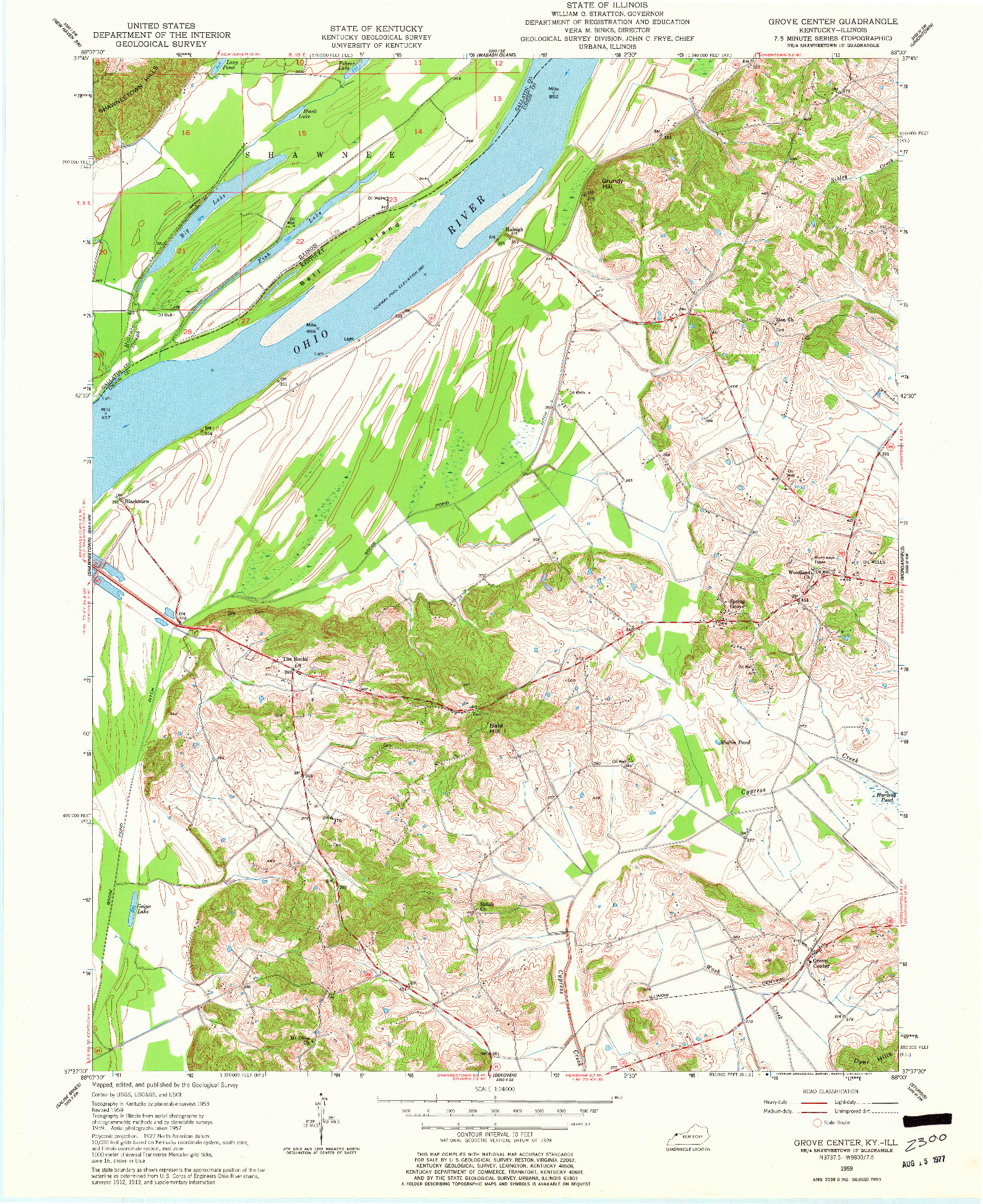 USGS 1:24000-SCALE QUADRANGLE FOR GROVE CENTER, KY 1959