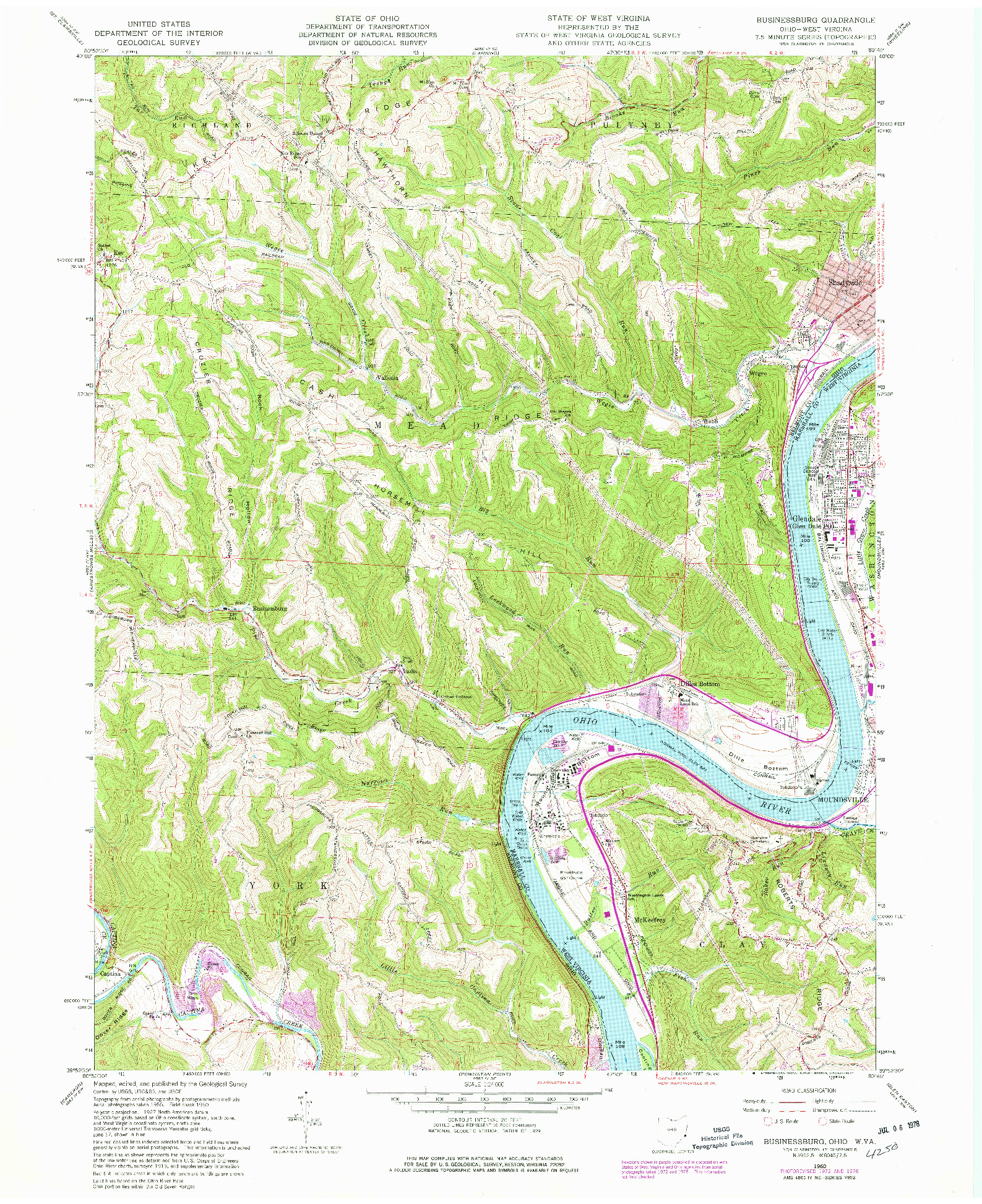 USGS 1:24000-SCALE QUADRANGLE FOR BUSINESSBURG, OH 1960