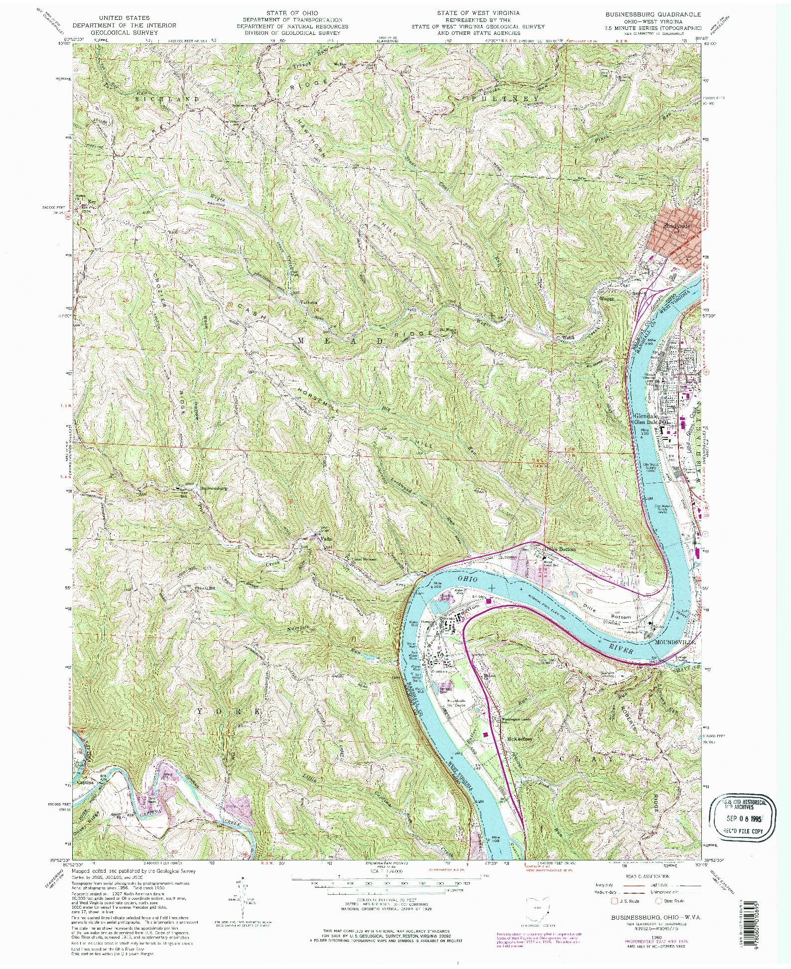 USGS 1:24000-SCALE QUADRANGLE FOR BUSINESSBURG, OH 1960