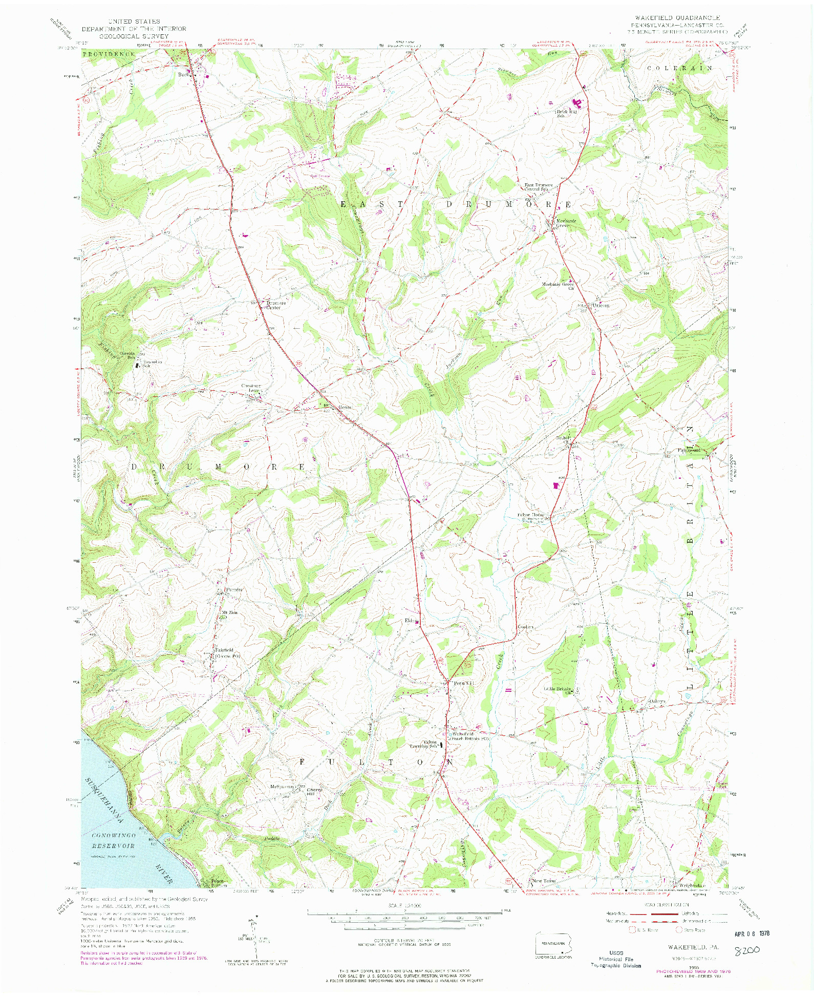 USGS 1:24000-SCALE QUADRANGLE FOR WAKEFIELD, PA 1955