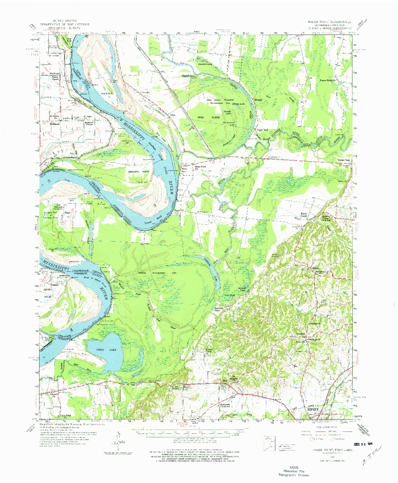 USGS 1:62500-SCALE QUADRANGLE FOR HALES POINT, TN 1961