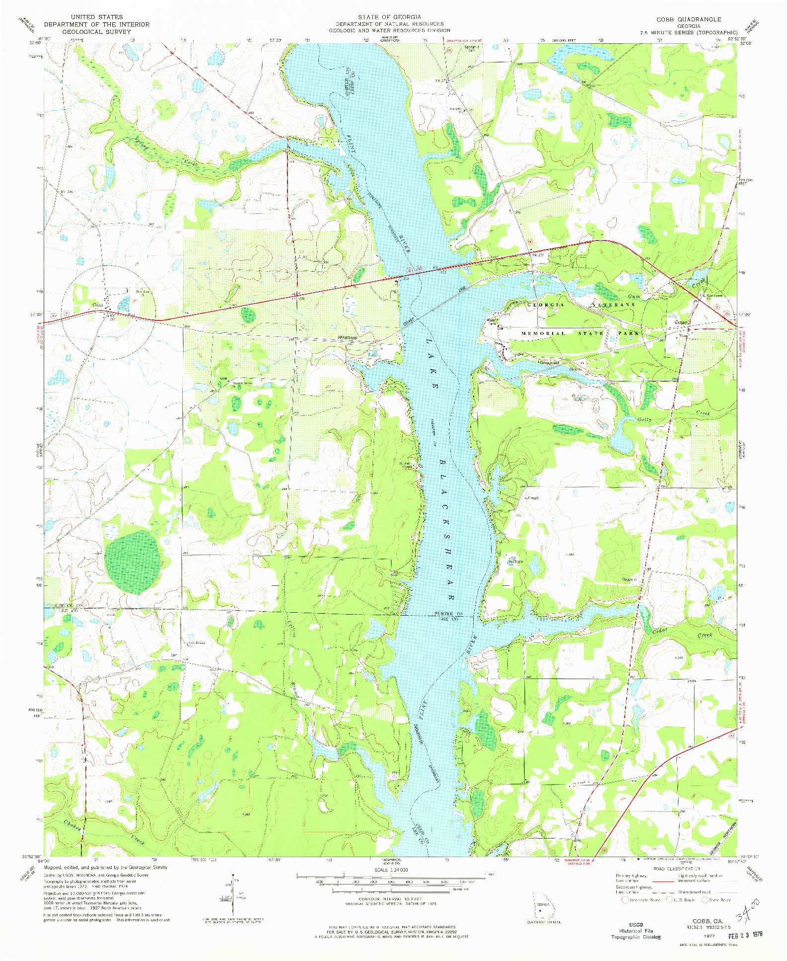 USGS 1:24000-SCALE QUADRANGLE FOR COBB, GA 1977