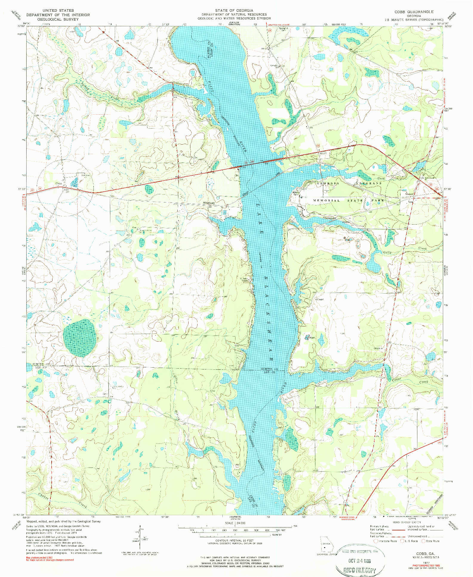 USGS 1:24000-SCALE QUADRANGLE FOR COBB, GA 1977