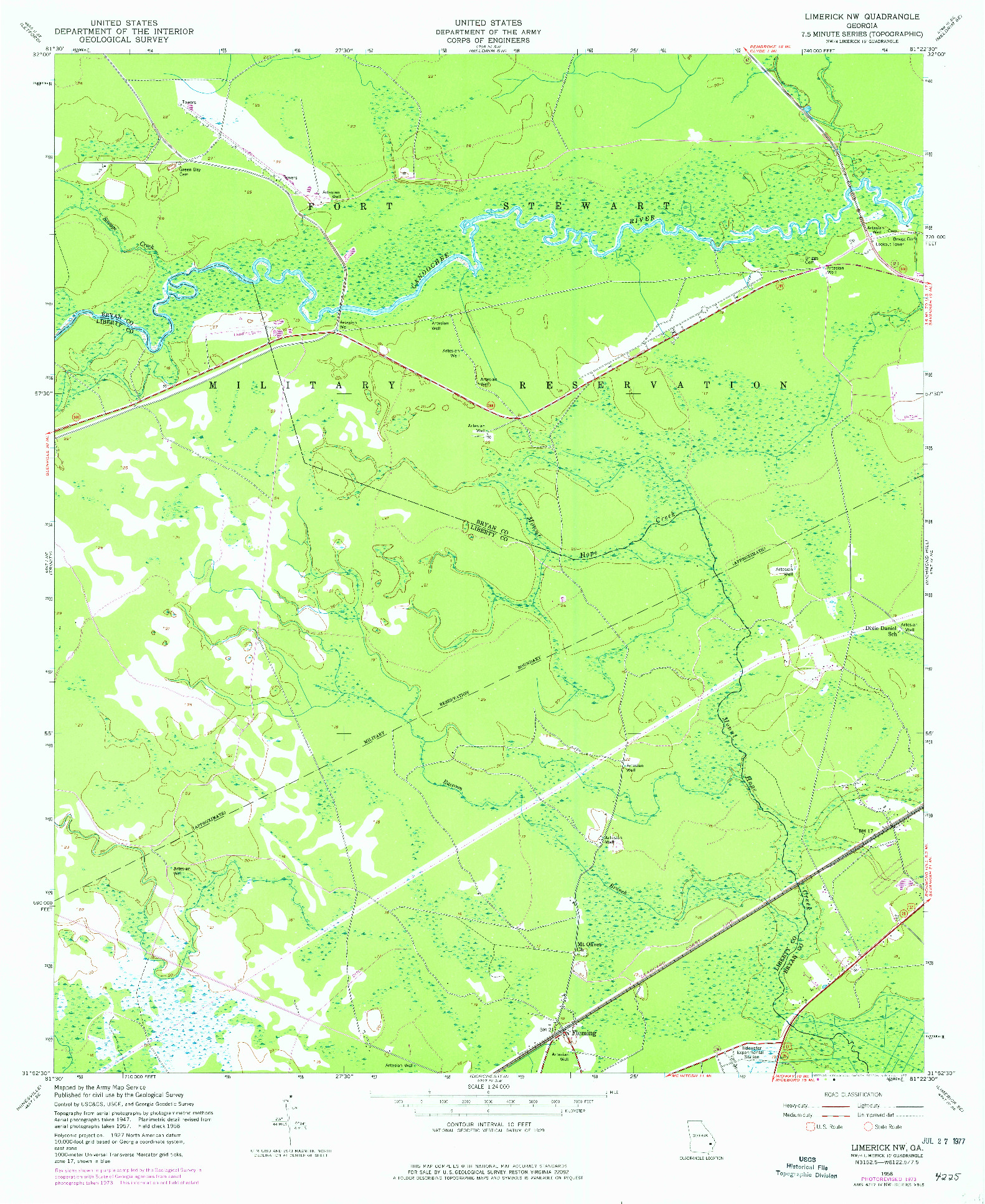 USGS 1:24000-SCALE QUADRANGLE FOR LIMERICK NW, GA 1958