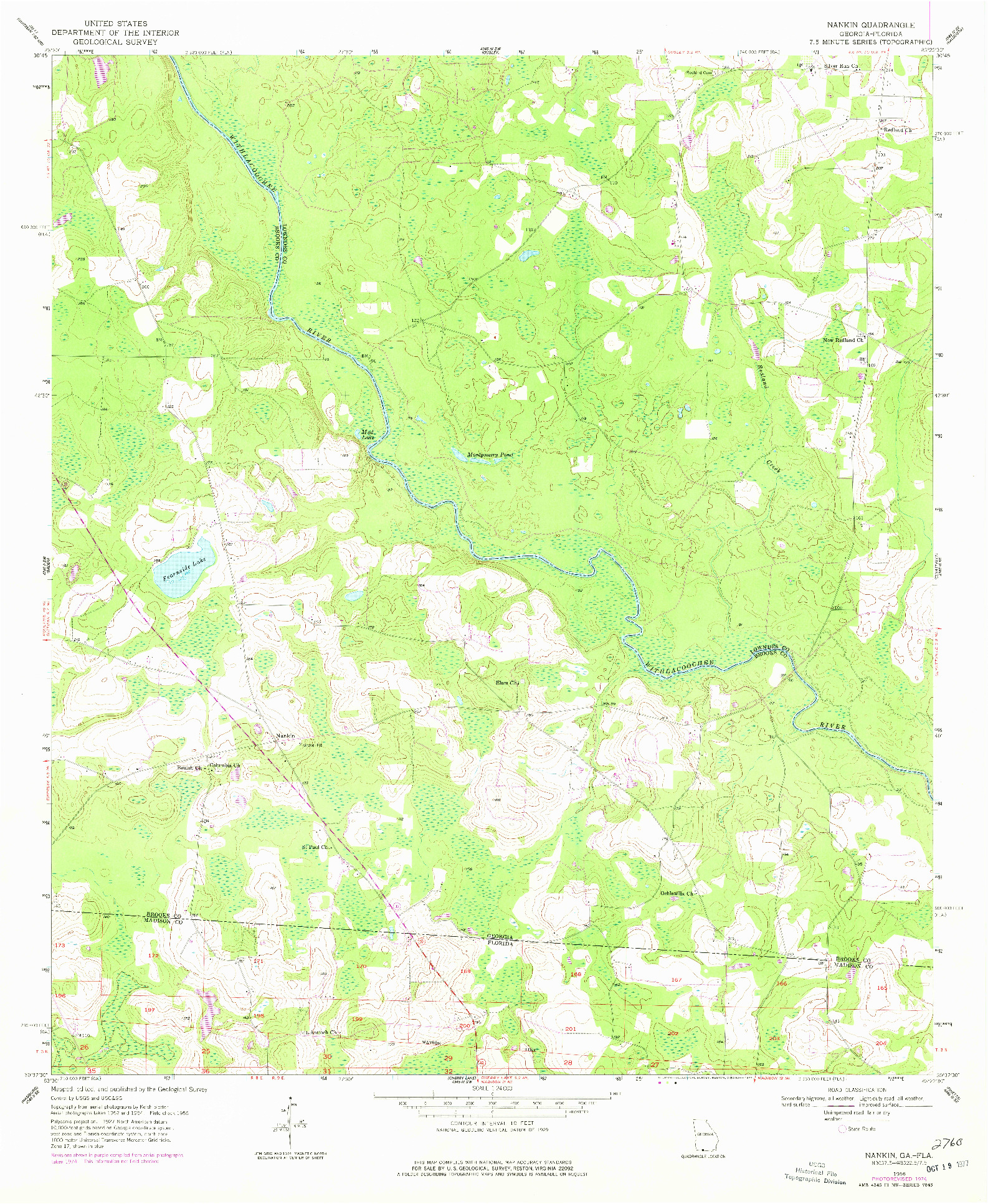 USGS 1:24000-SCALE QUADRANGLE FOR NANKIN, GA 1956