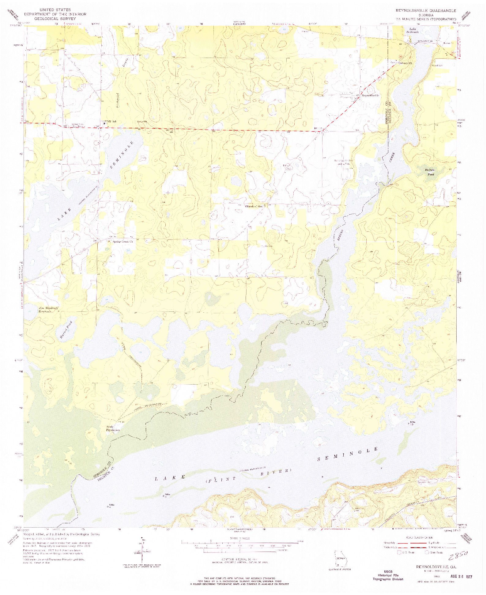 USGS 1:24000-SCALE QUADRANGLE FOR REYNOLDSVILLE, GA 1955