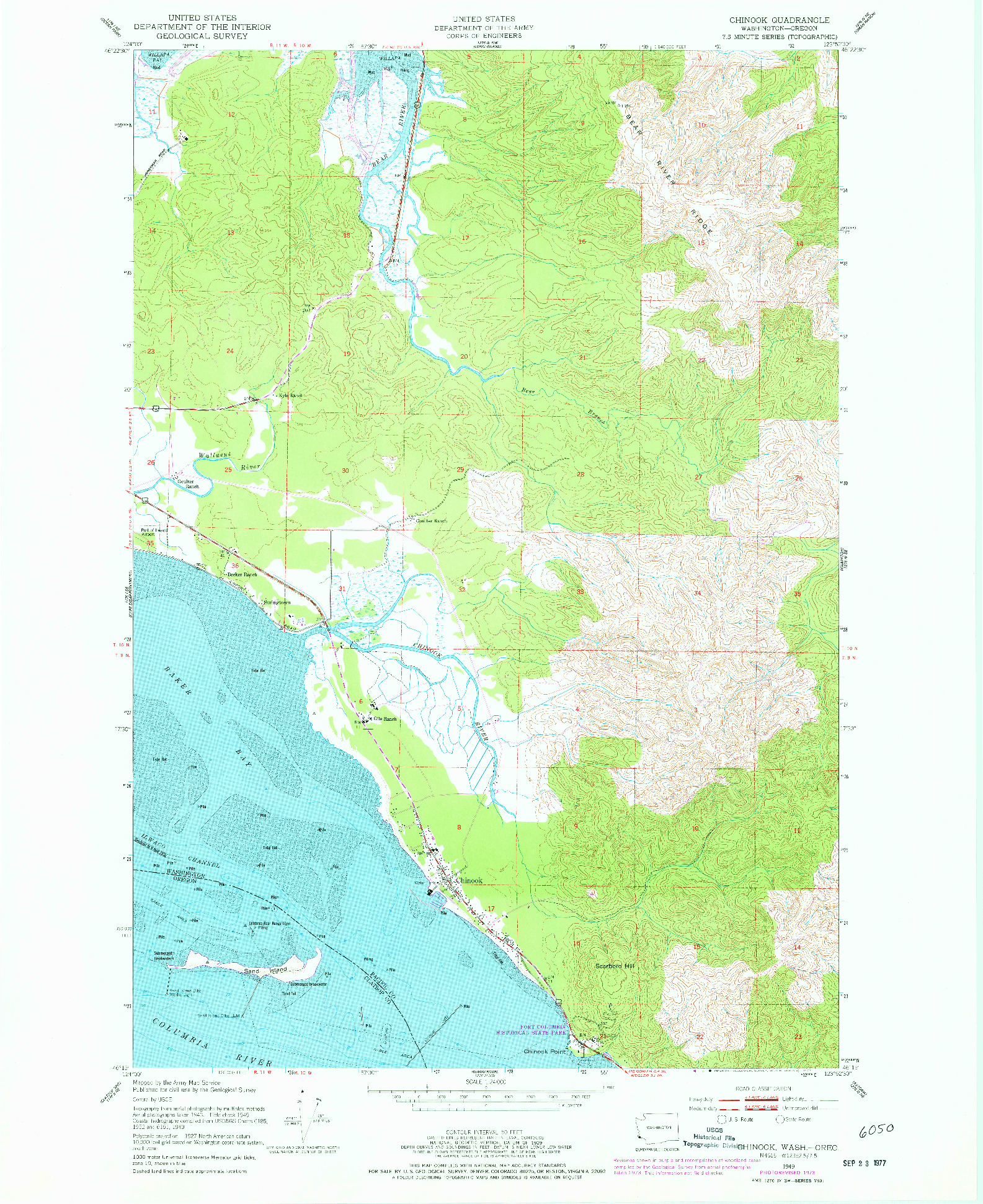 USGS 1:24000-SCALE QUADRANGLE FOR CHINOOK, WA 1949