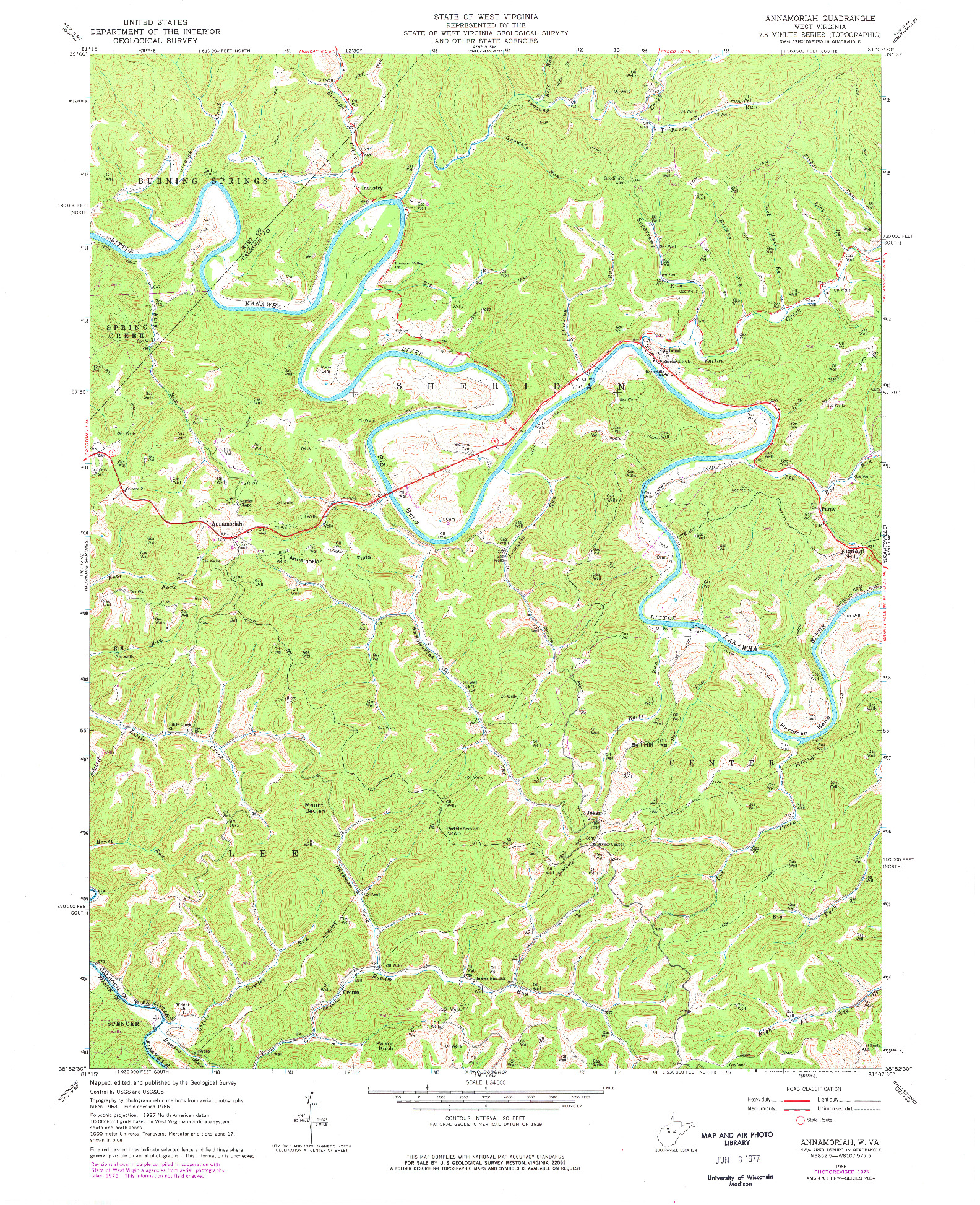 USGS 1:24000-SCALE QUADRANGLE FOR ANNAMORIAH, WV 1966