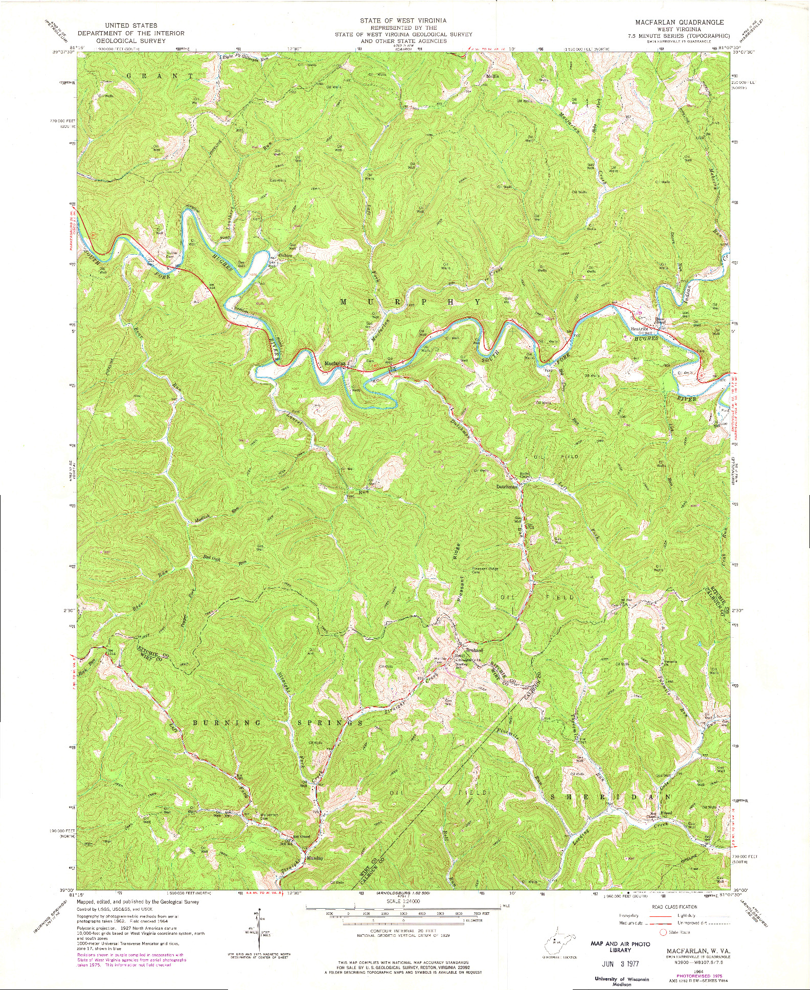 USGS 1:24000-SCALE QUADRANGLE FOR MACFARLAN, WV 1964