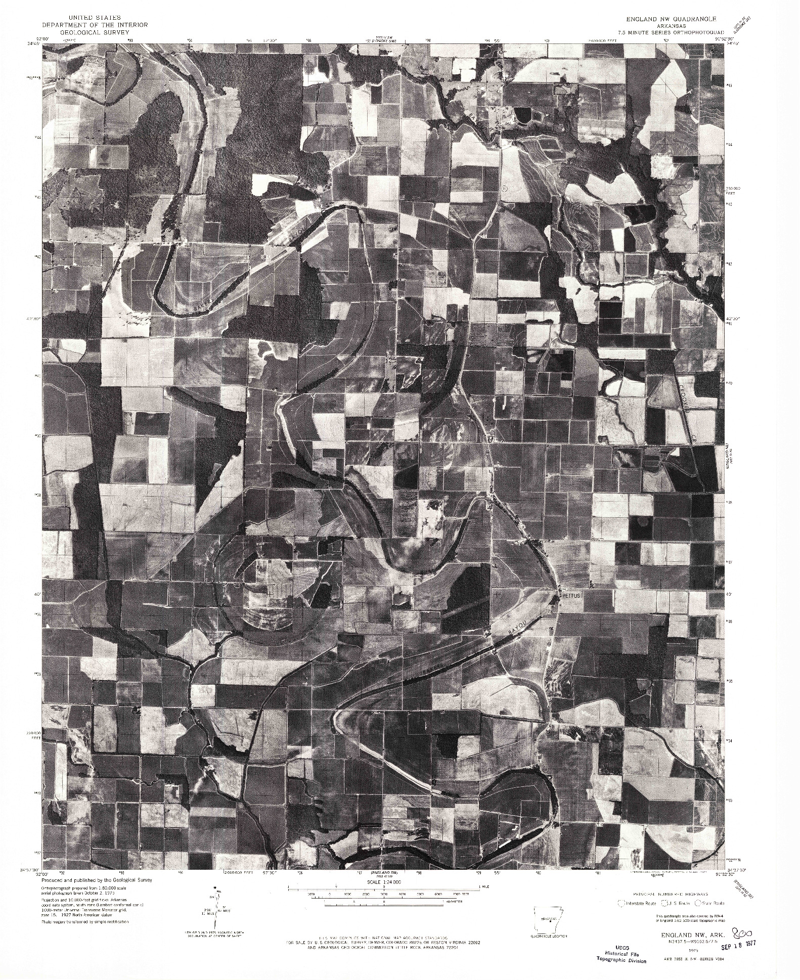 USGS 1:24000-SCALE QUADRANGLE FOR ENGLAND NW, AR 1975