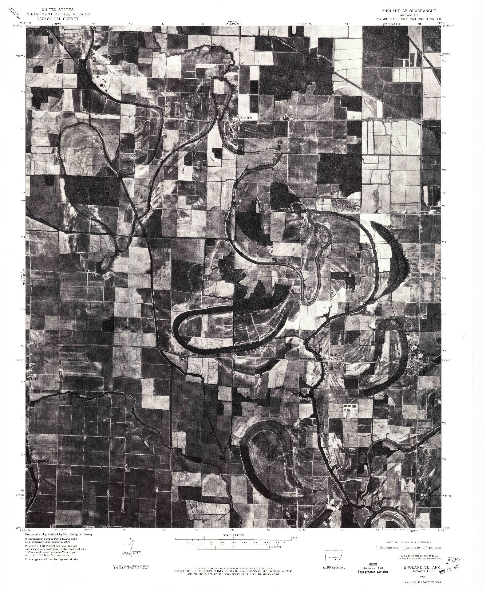 USGS 1:24000-SCALE QUADRANGLE FOR ENGLAND SE, AR 1975