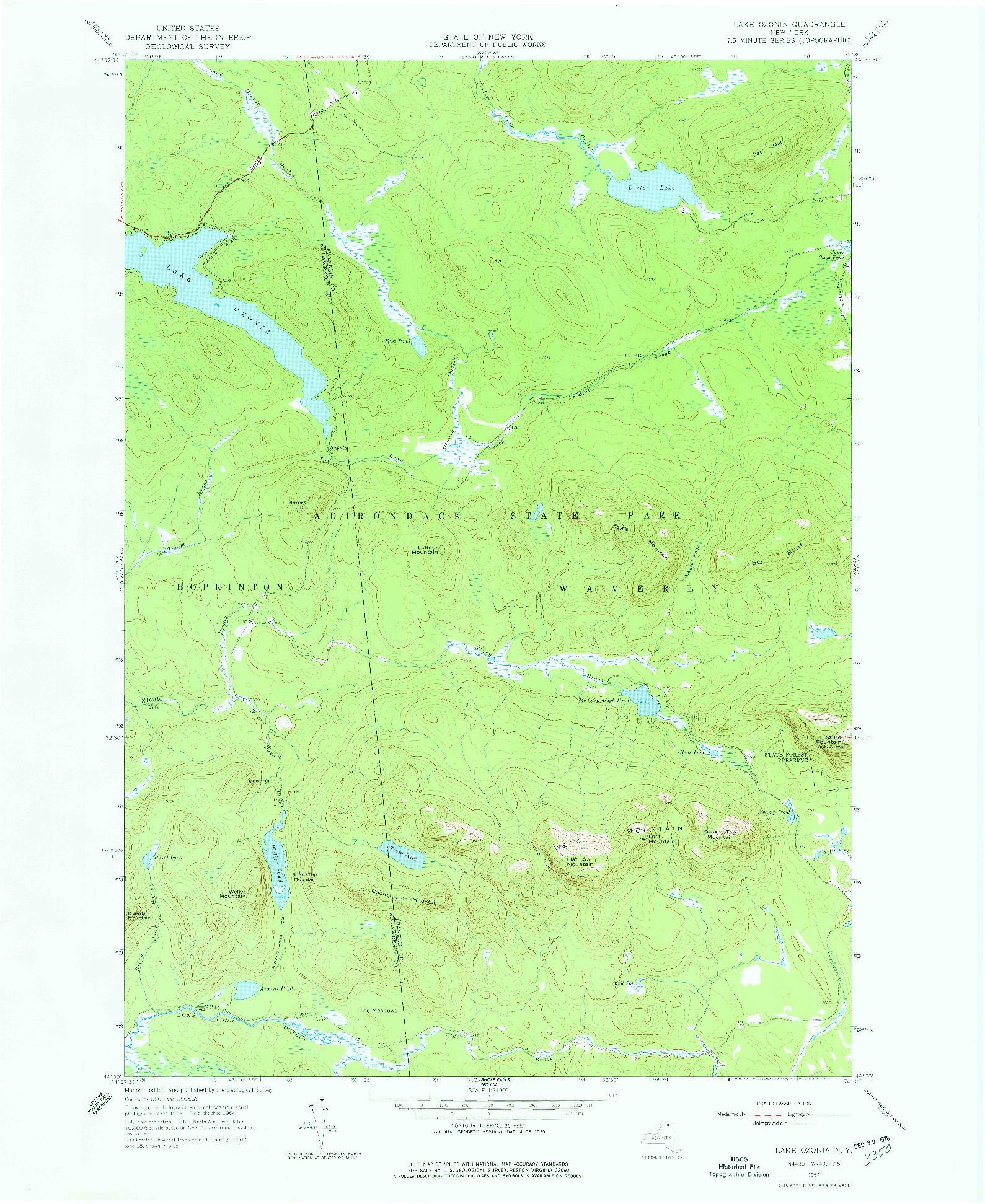 USGS 1:24000-SCALE QUADRANGLE FOR LAKE OZONIA, NY 1964