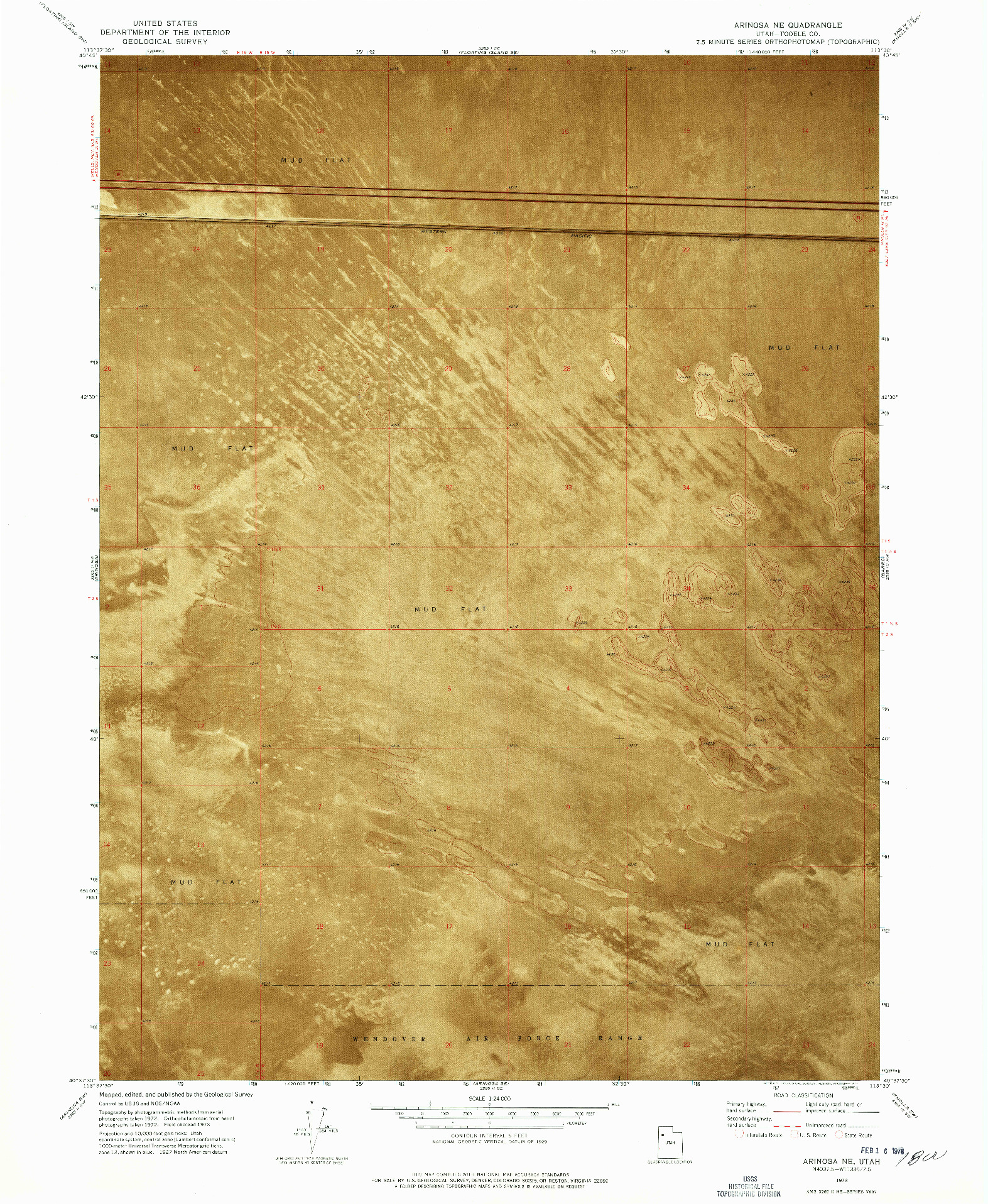 USGS 1:24000-SCALE QUADRANGLE FOR ARINOSA NE, UT 1973