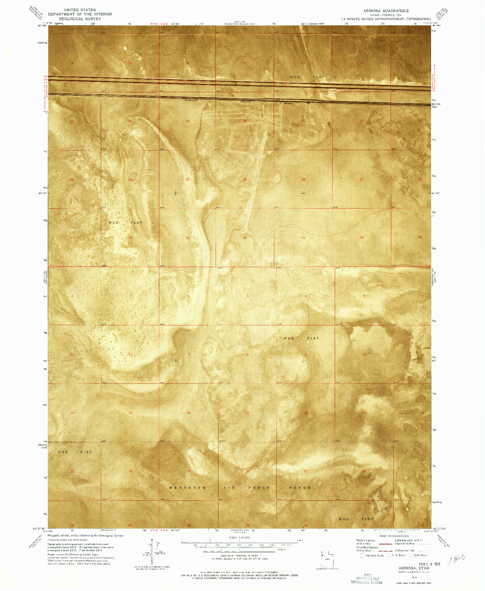 USGS 1:24000-SCALE QUADRANGLE FOR ARINOSA, UT 1973