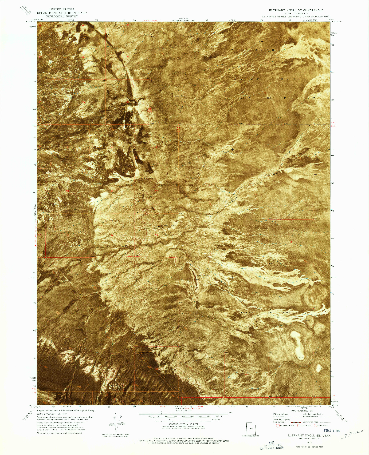 USGS 1:24000-SCALE QUADRANGLE FOR ELEPHANT KNOLL SE, UT 1972
