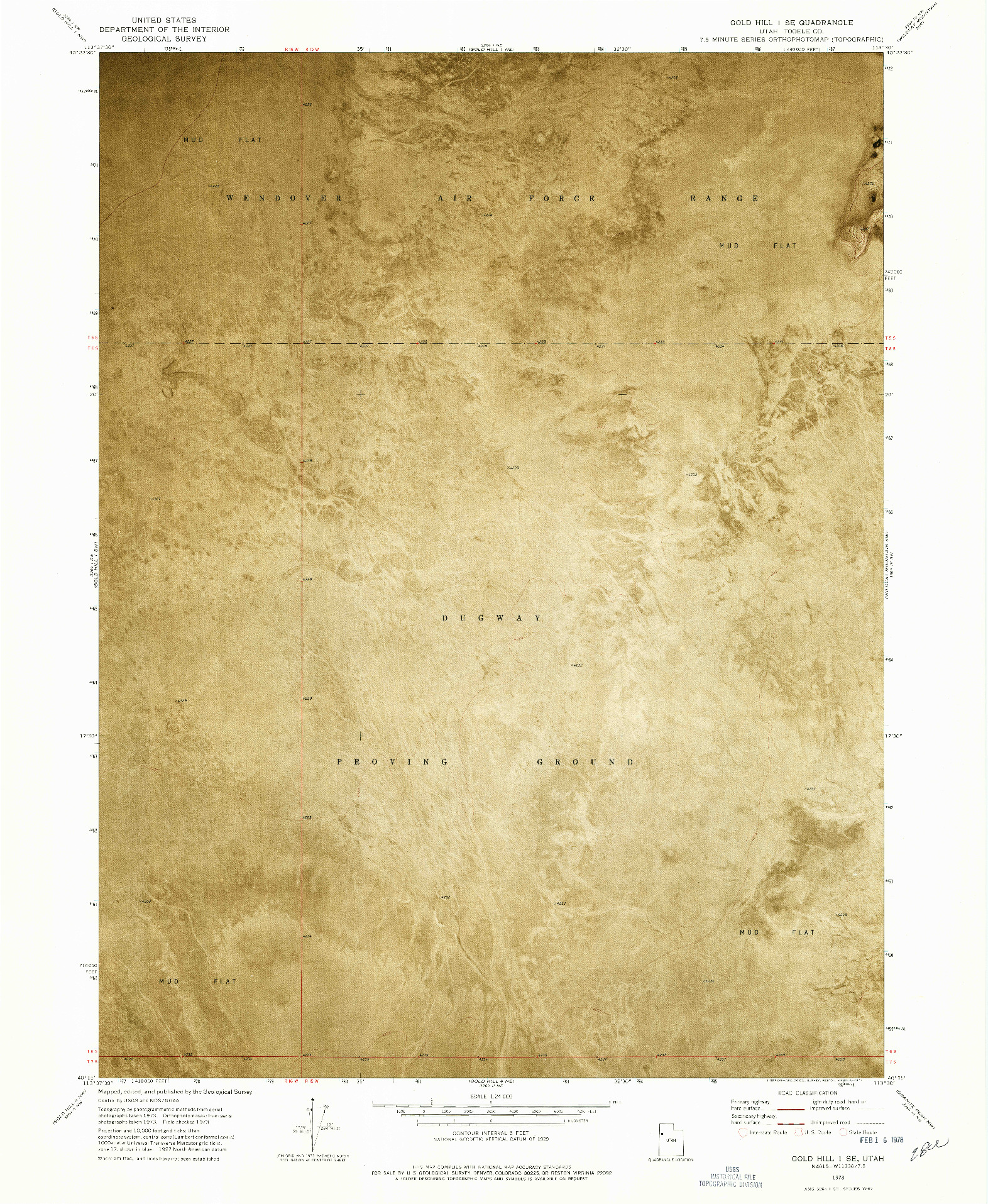 USGS 1:24000-SCALE QUADRANGLE FOR GOLD HILL 1 SE, UT 1973