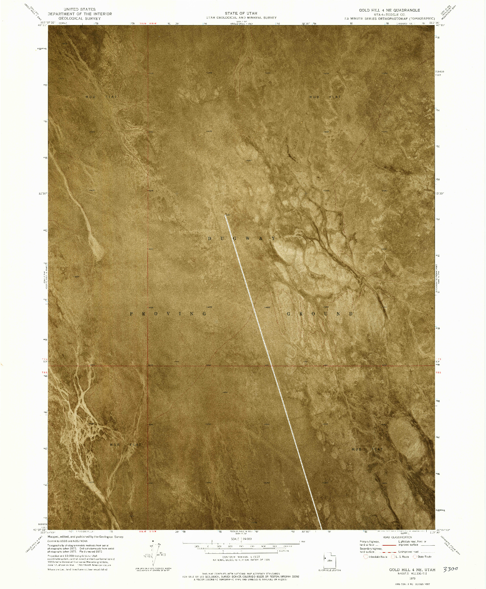 USGS 1:24000-SCALE QUADRANGLE FOR GOLD HILL 4 NE, UT 1973