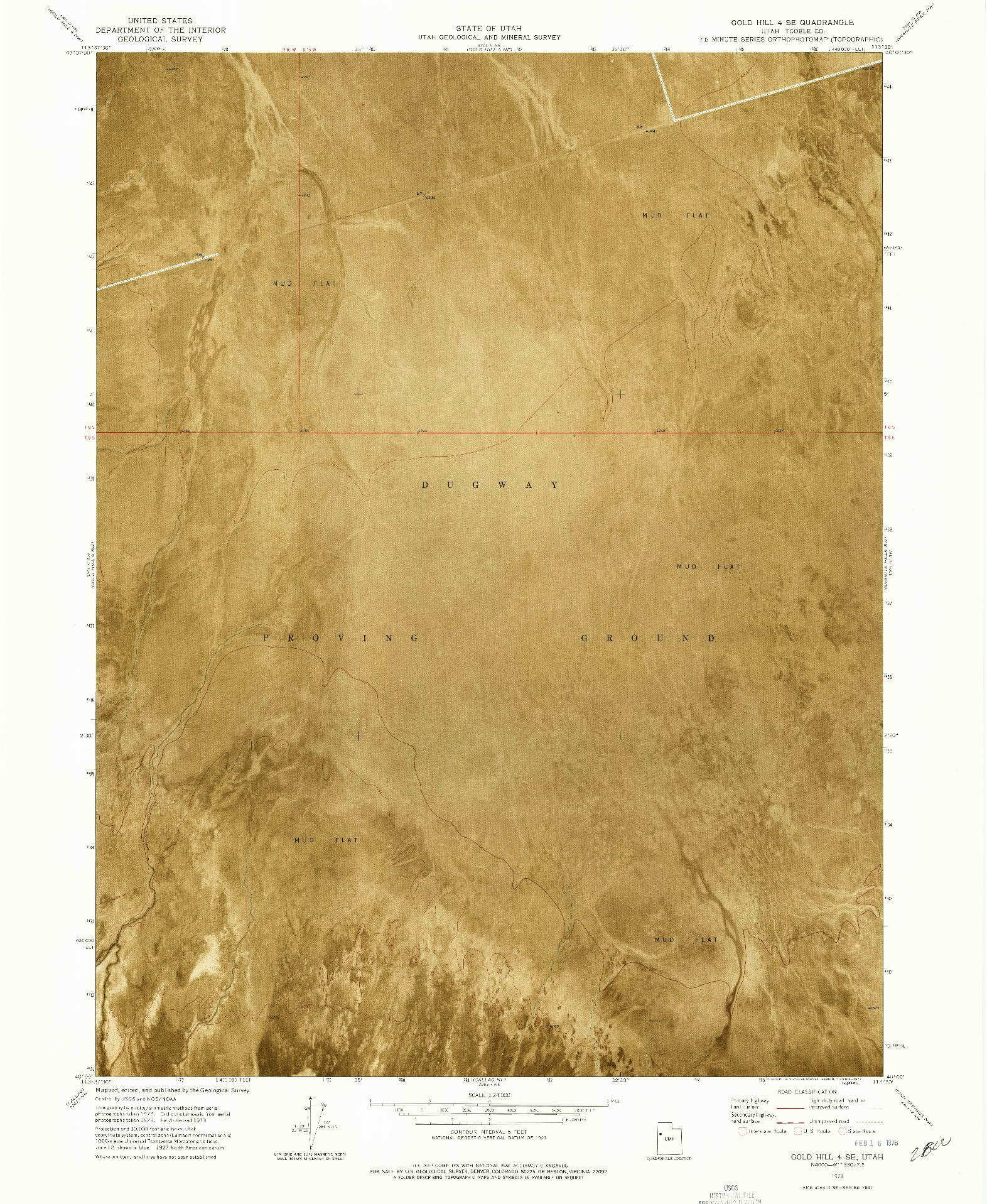 USGS 1:24000-SCALE QUADRANGLE FOR GOLD HILL 4 SE, UT 1973