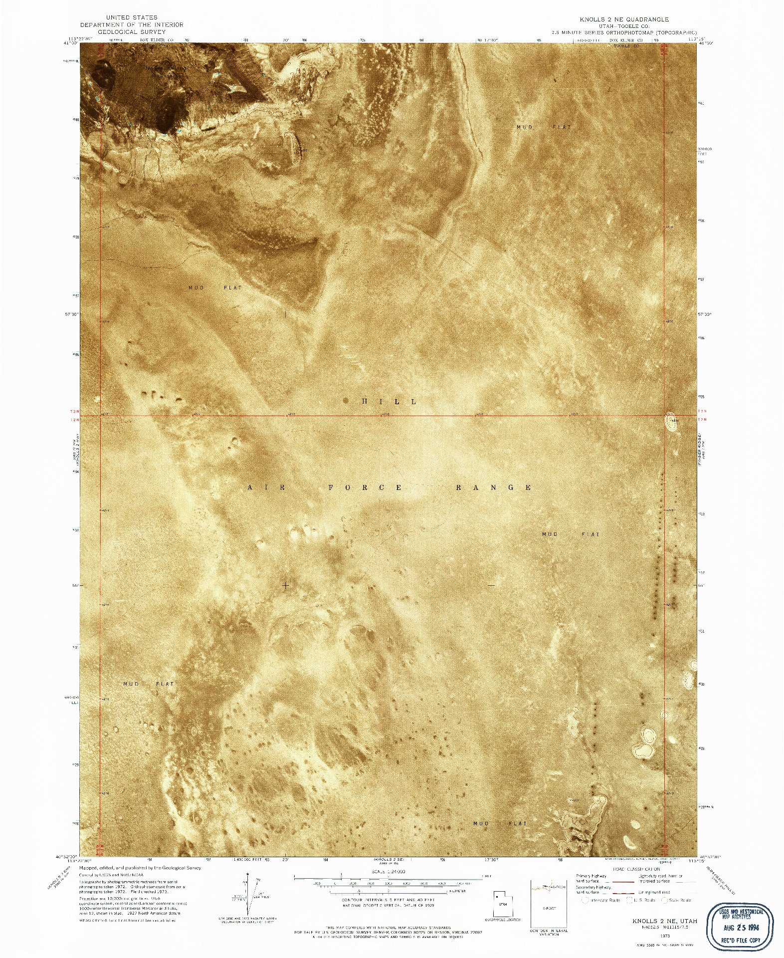 USGS 1:24000-SCALE QUADRANGLE FOR KNOLLS 2 NE, UT 1973