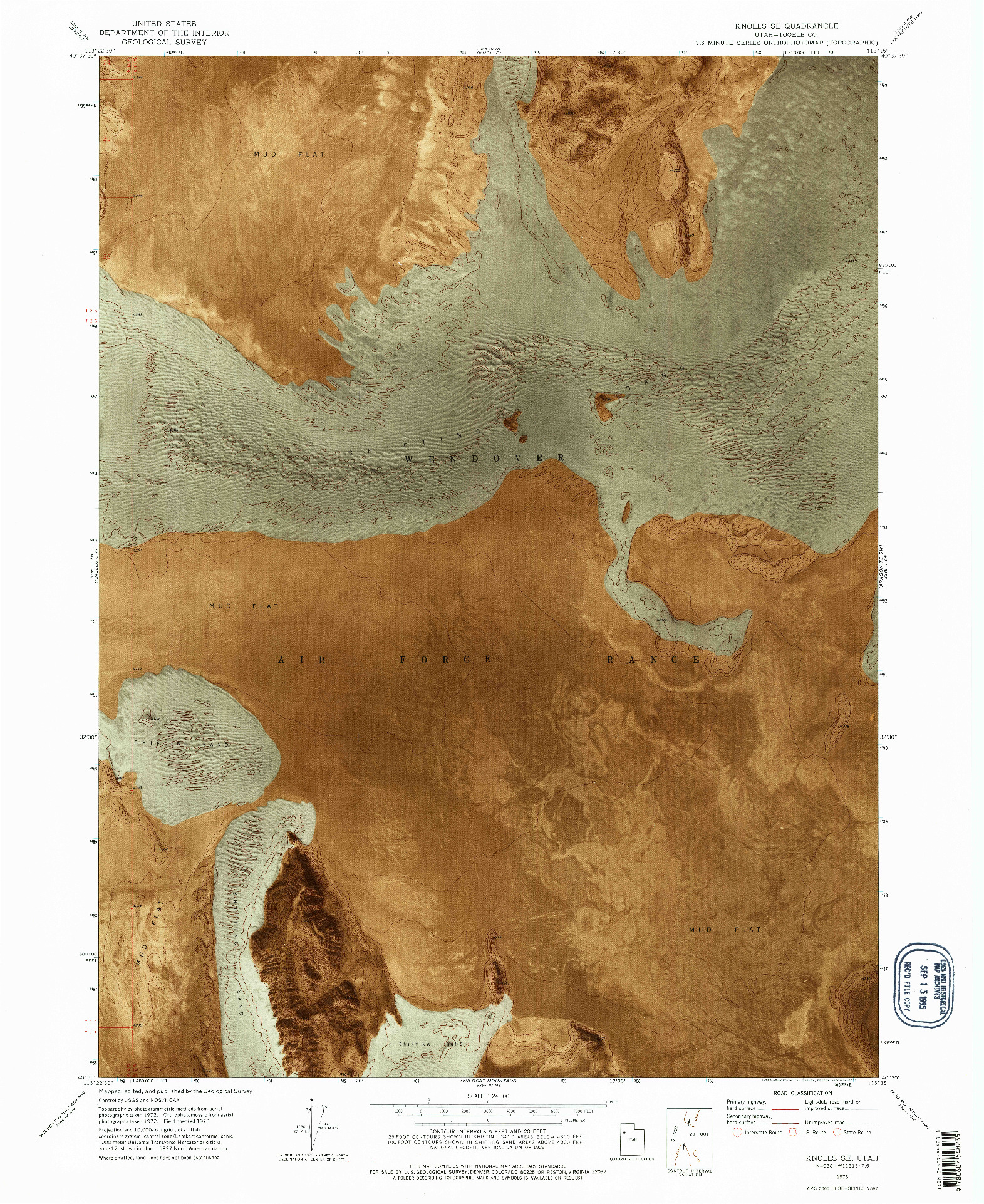 USGS 1:24000-SCALE QUADRANGLE FOR KNOLLS SE, UT 1973