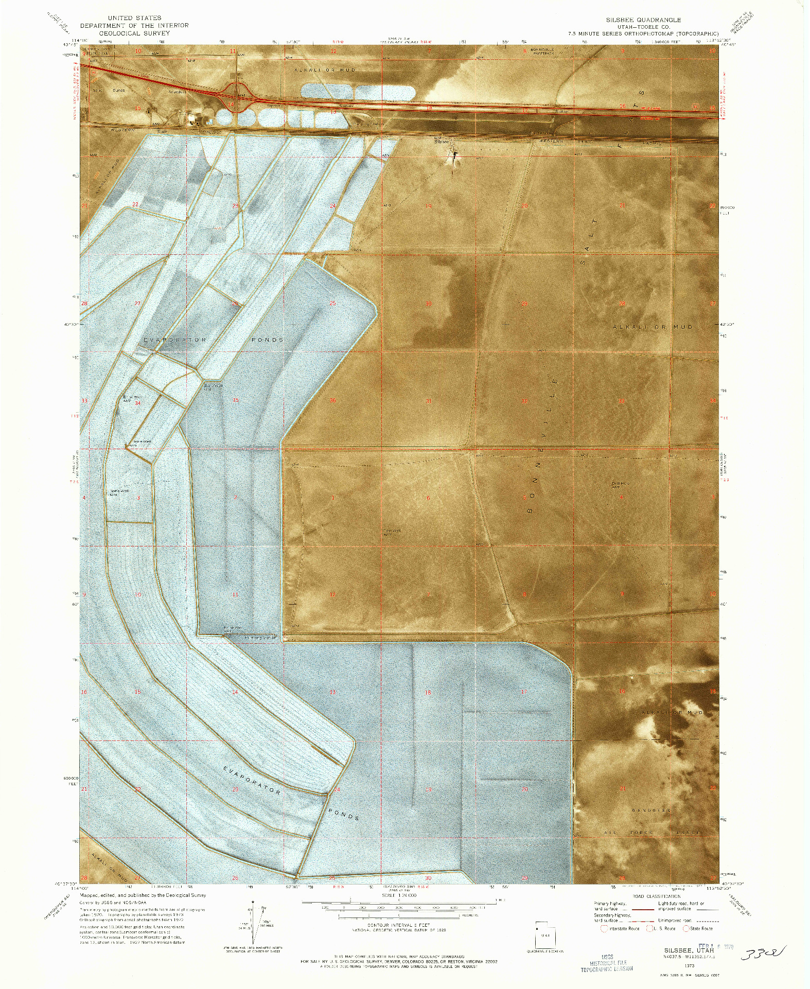 USGS 1:24000-SCALE QUADRANGLE FOR SILSBEE, UT 1973