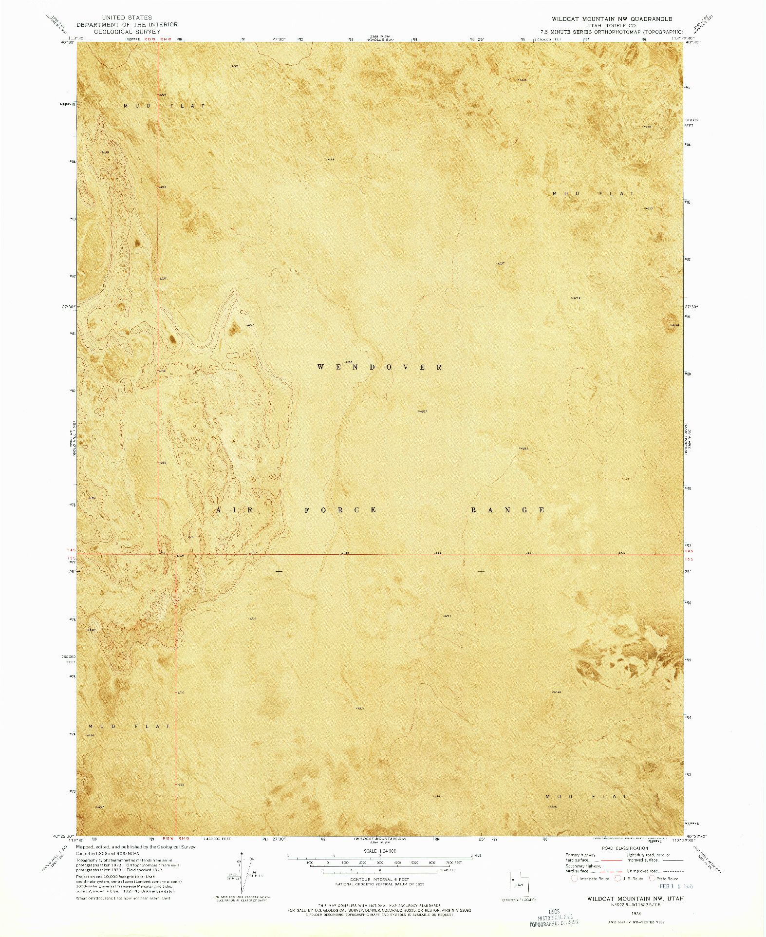 USGS 1:24000-SCALE QUADRANGLE FOR WILDCAT MOUNTAIN NW, UT 1973