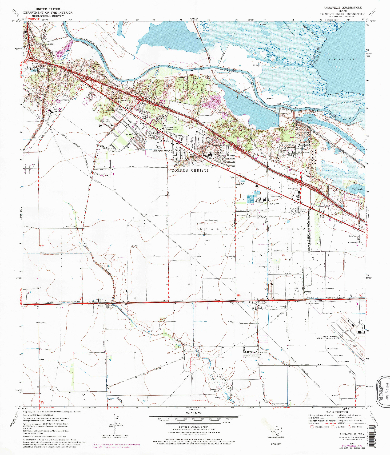 USGS 1:24000-SCALE QUADRANGLE FOR ANNAVILLE, TX 1969