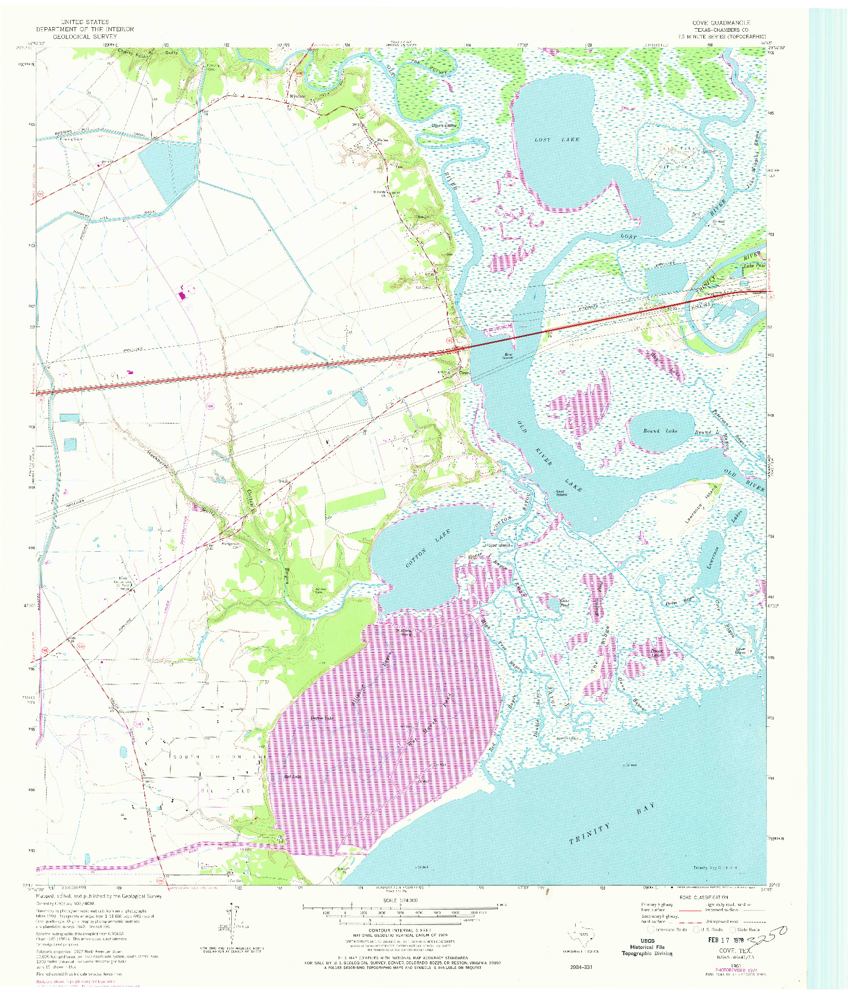 USGS 1:24000-SCALE QUADRANGLE FOR COVE, TX 1961