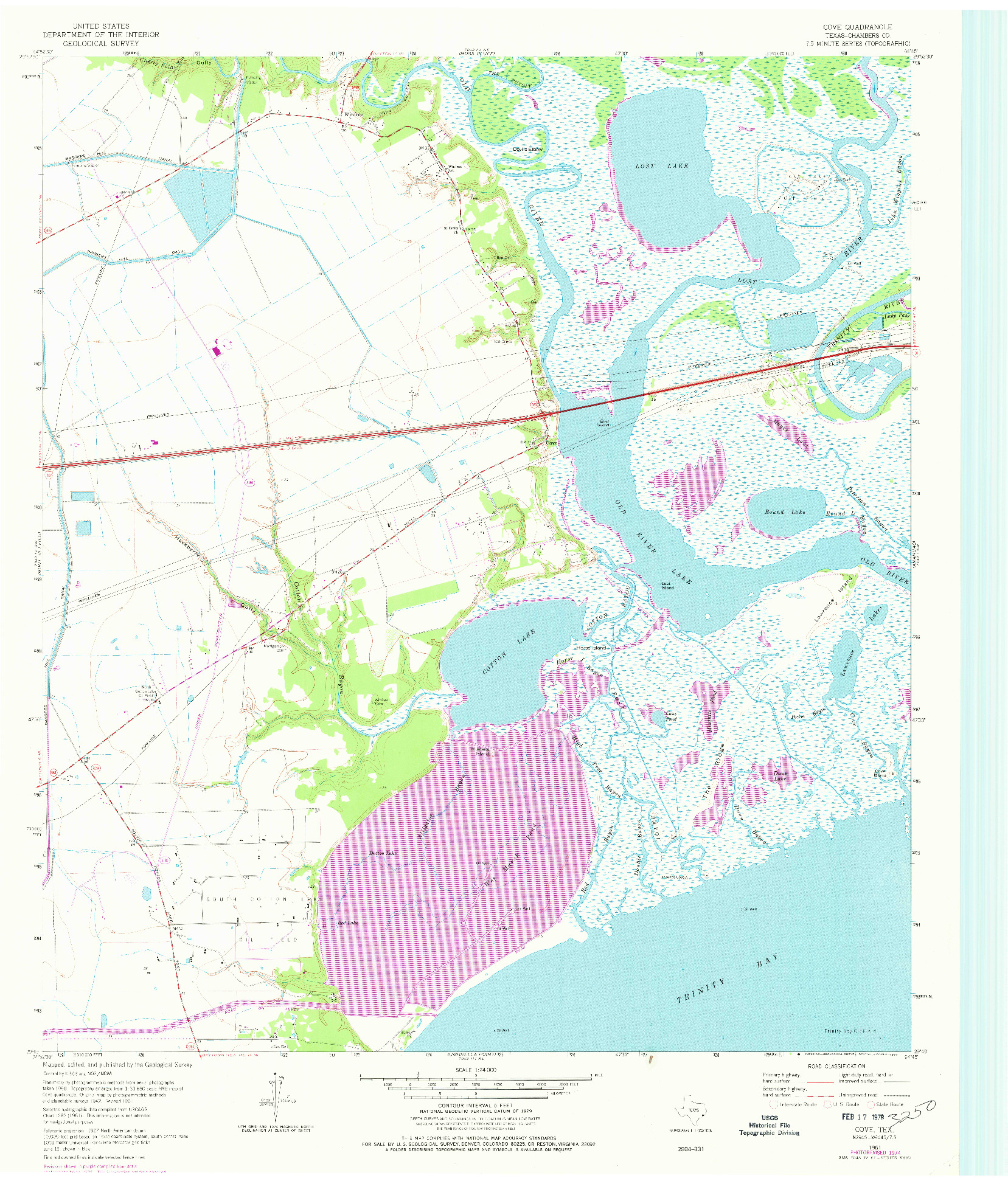 USGS 1:24000-SCALE QUADRANGLE FOR COVE, TX 1961