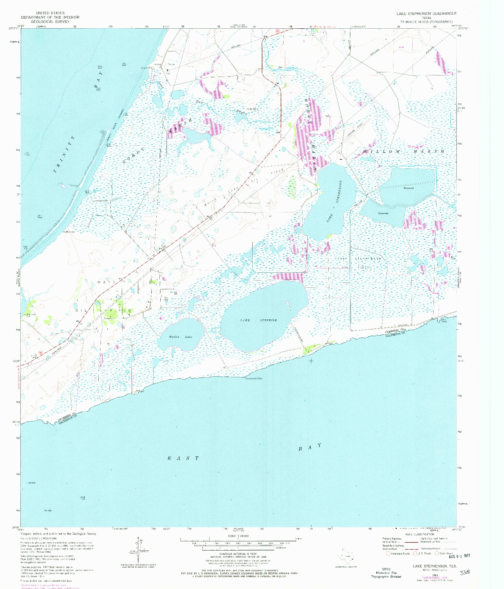 USGS 1:24000-SCALE QUADRANGLE FOR LAKE STEPHENSON, TX 1961