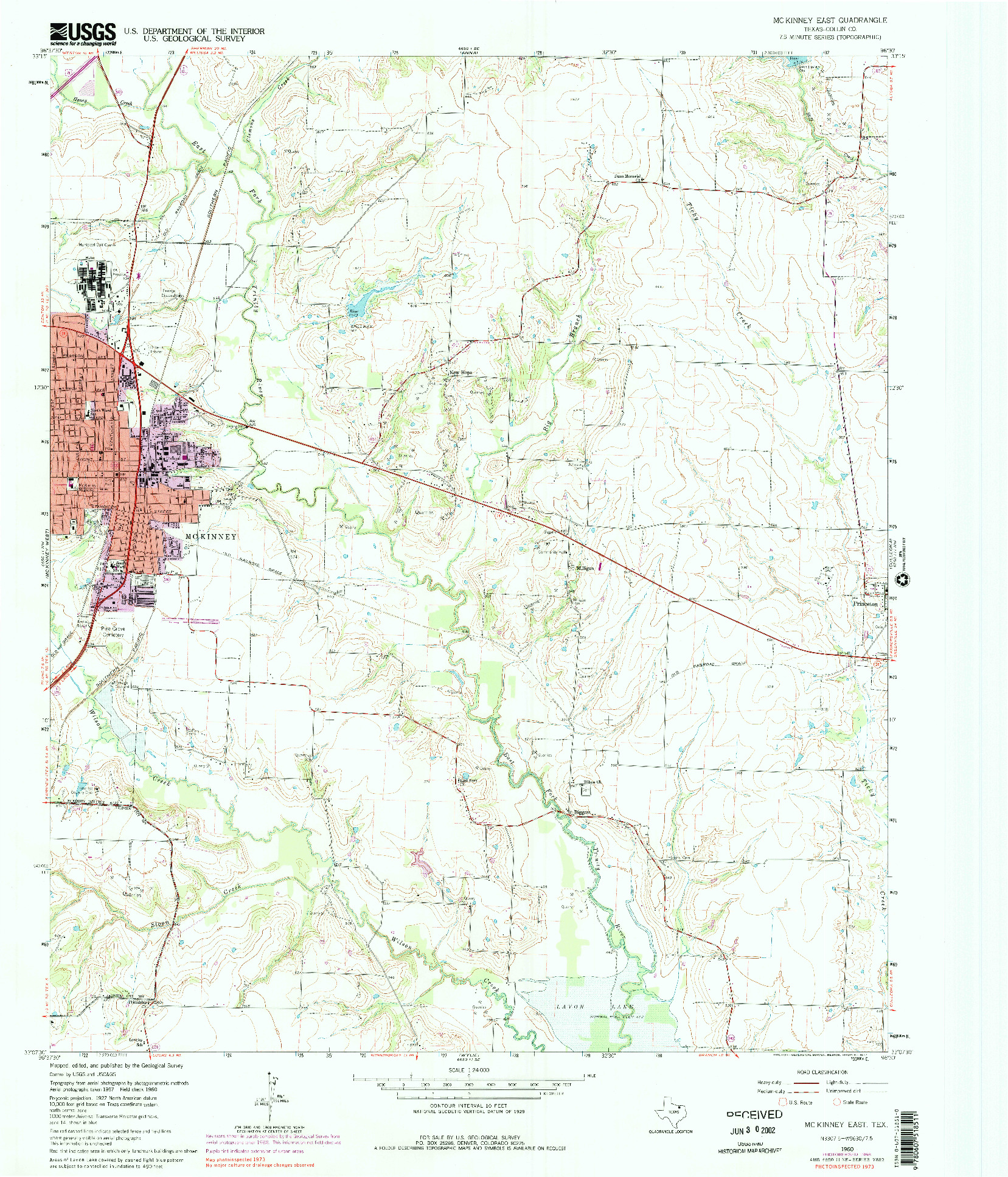 USGS 1:24000-SCALE QUADRANGLE FOR MCKINNEY EAST, TX 1960