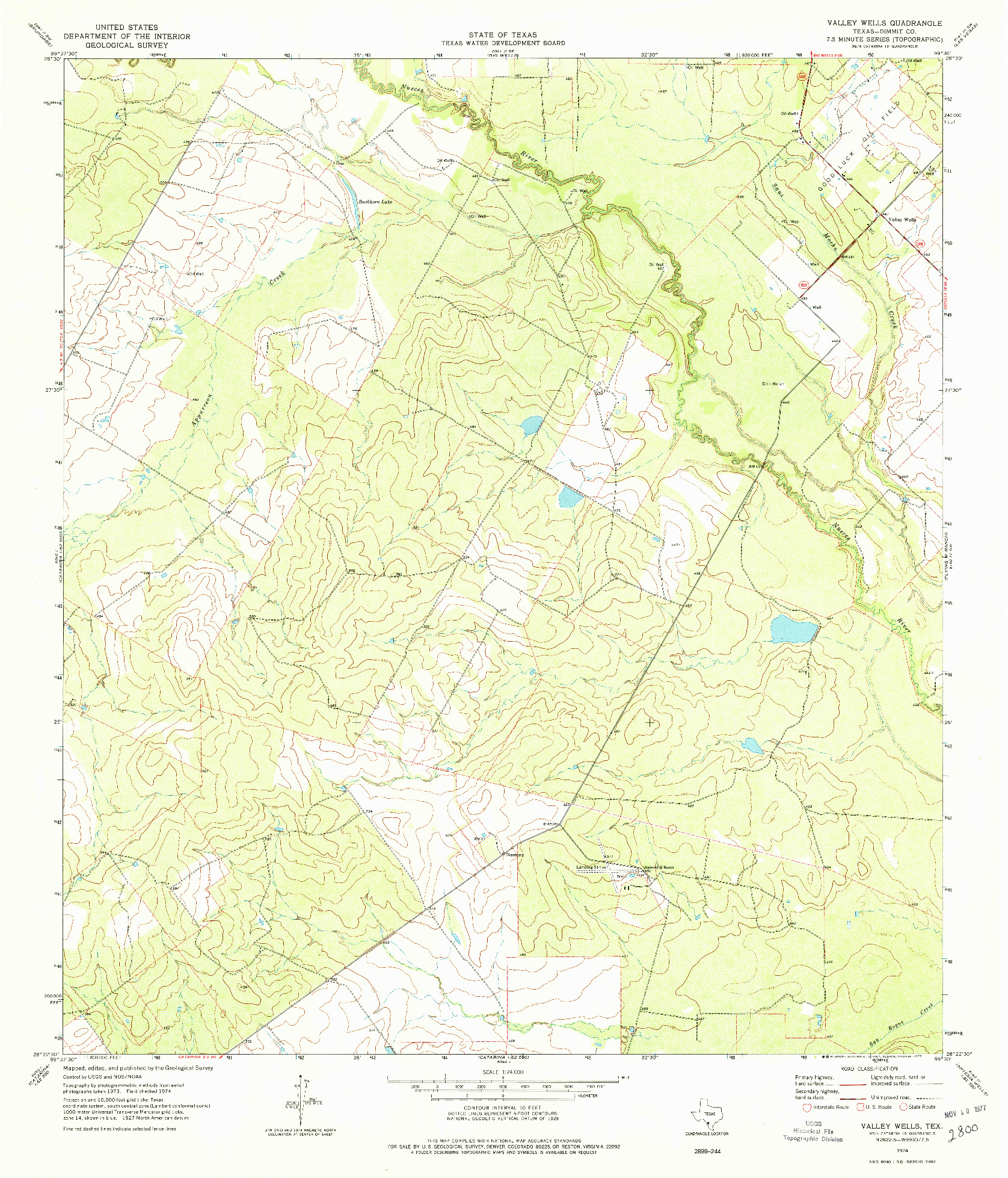 USGS 1:24000-SCALE QUADRANGLE FOR VALLEY WELLS, TX 1974