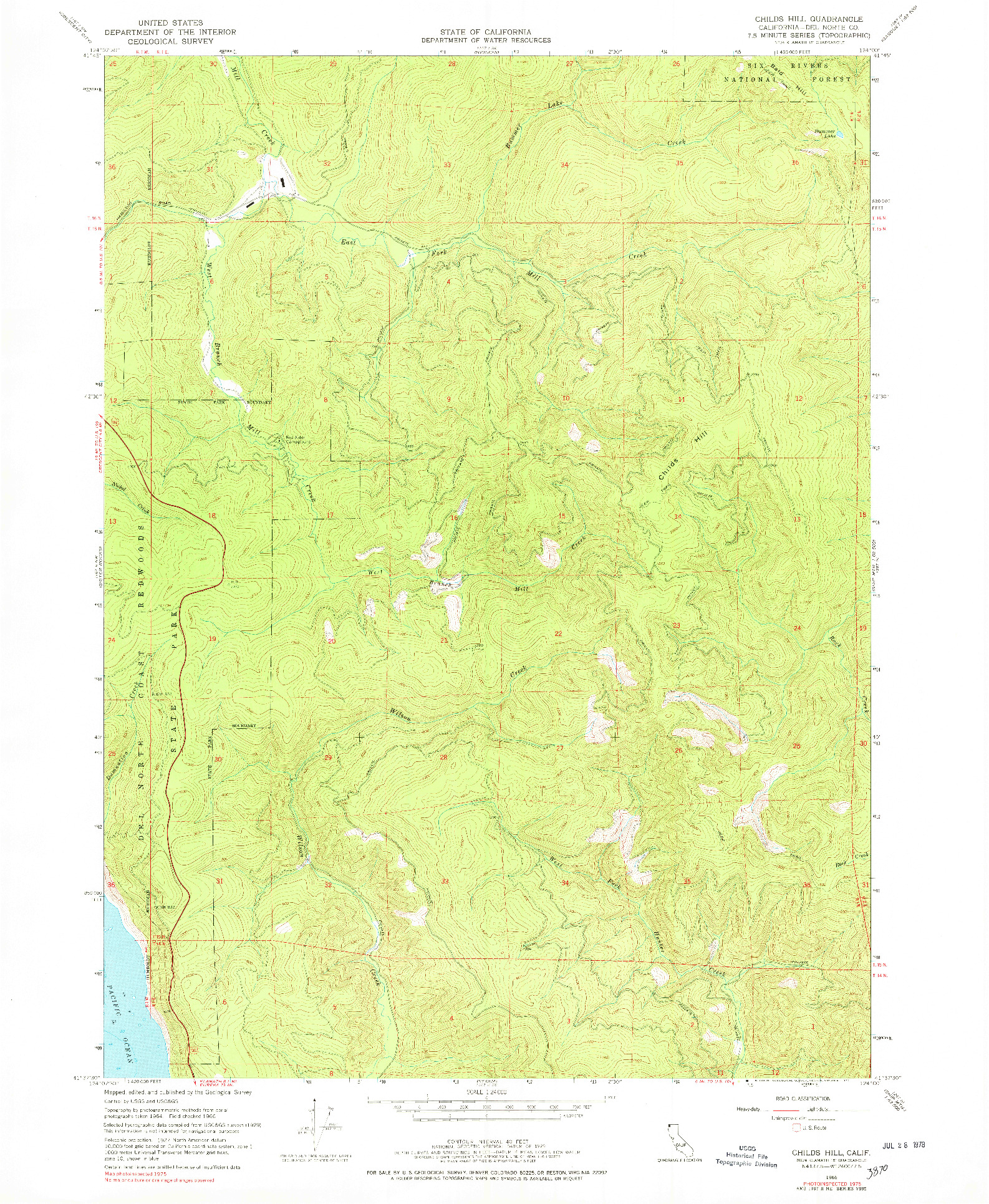 USGS 1:24000-SCALE QUADRANGLE FOR CHILDS HILL, CA 1966