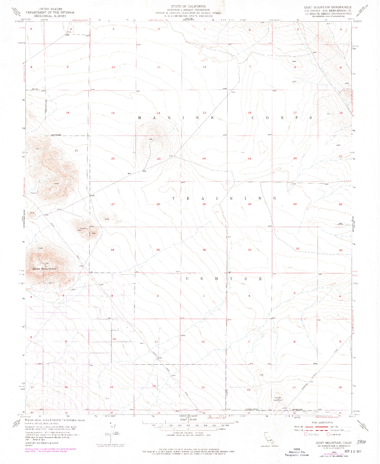 USGS 1:24000-SCALE QUADRANGLE FOR GOAT MOUNTAIN, CA 1955