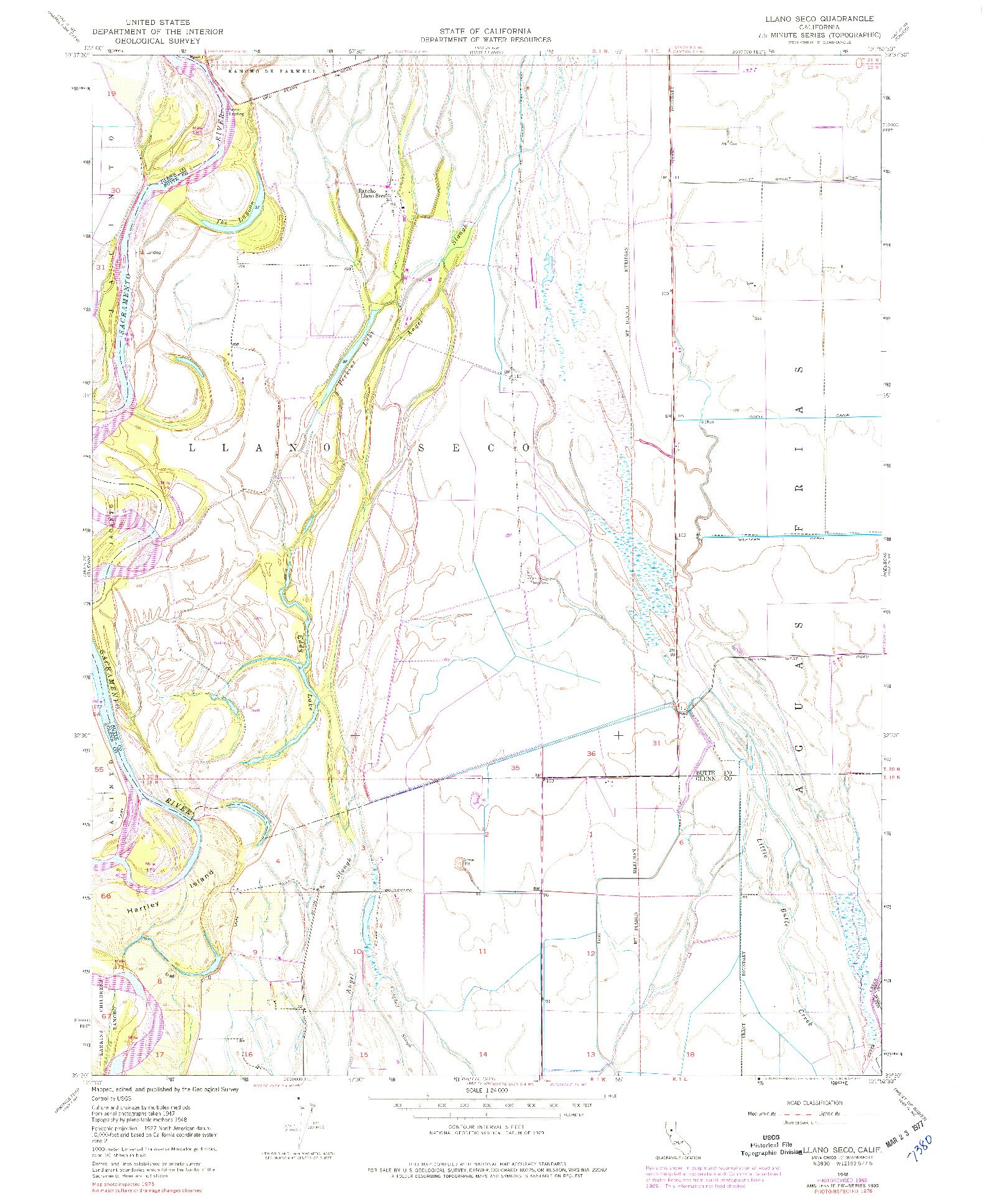 USGS 1:24000-SCALE QUADRANGLE FOR LLANO SECO, CA 1948